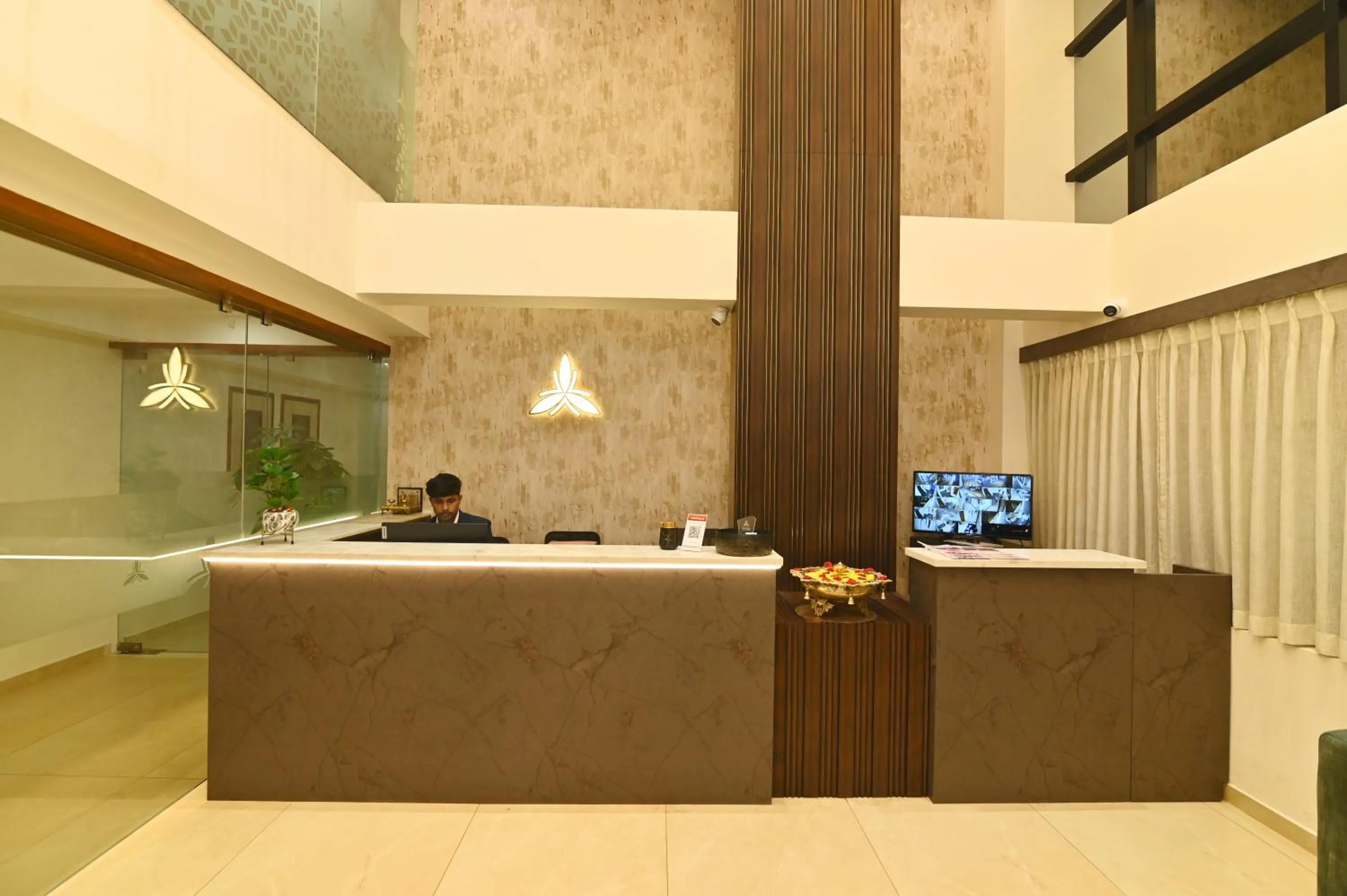 Lobby or reception in Aurelia Comforts - Deralakatte