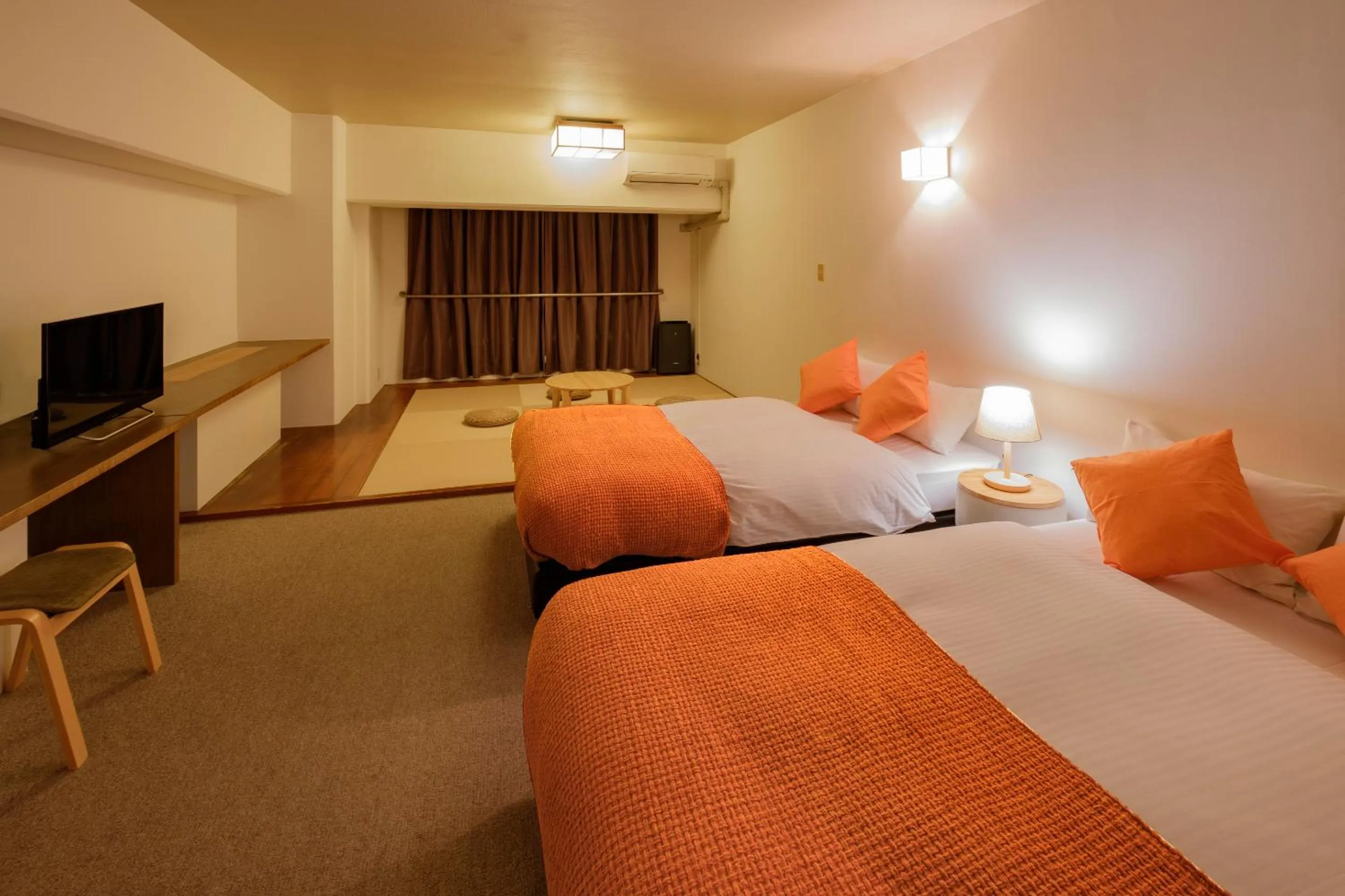 Bed in Miyazaki Mango Hotel