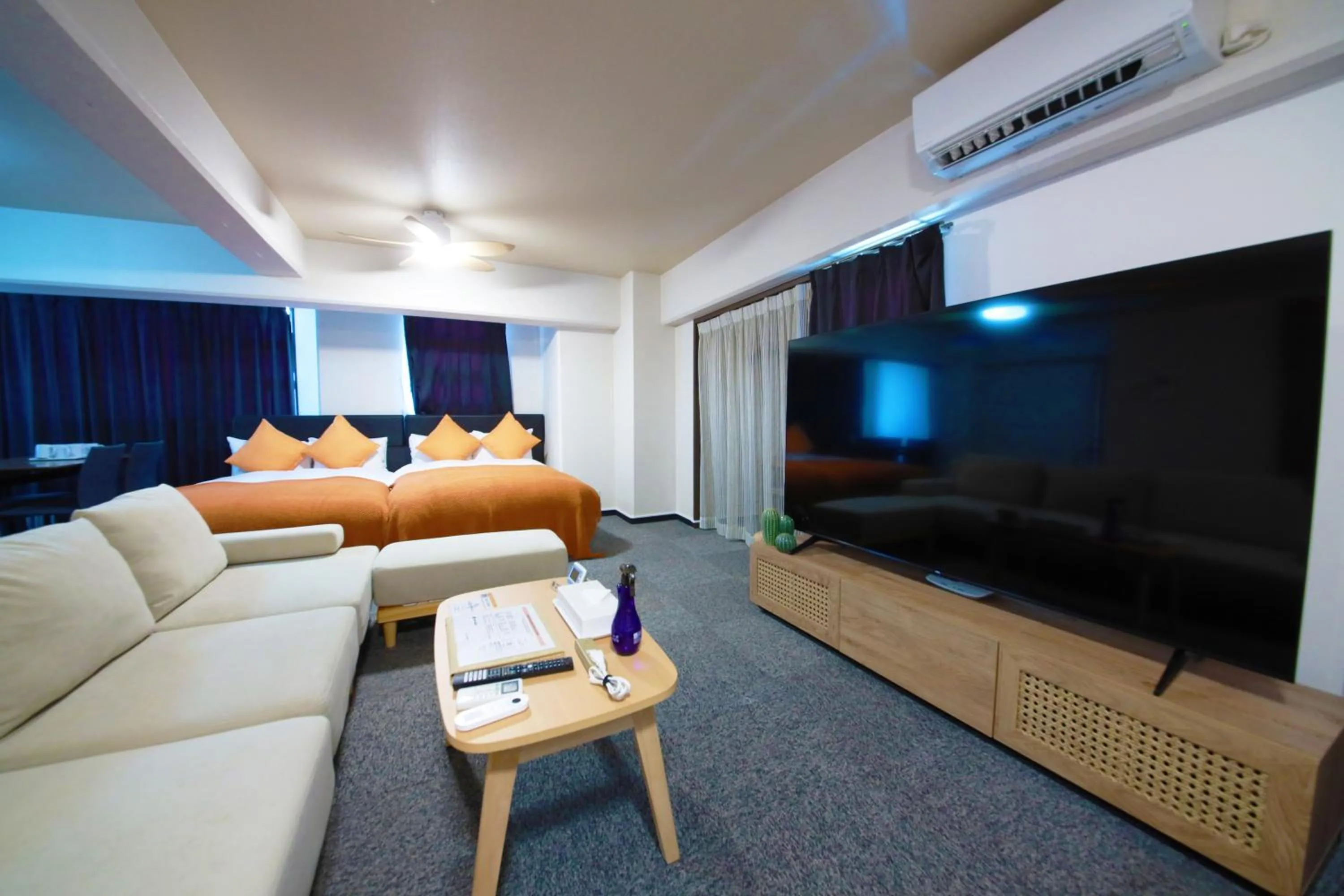 Living room in Miyazaki Mango Hotel