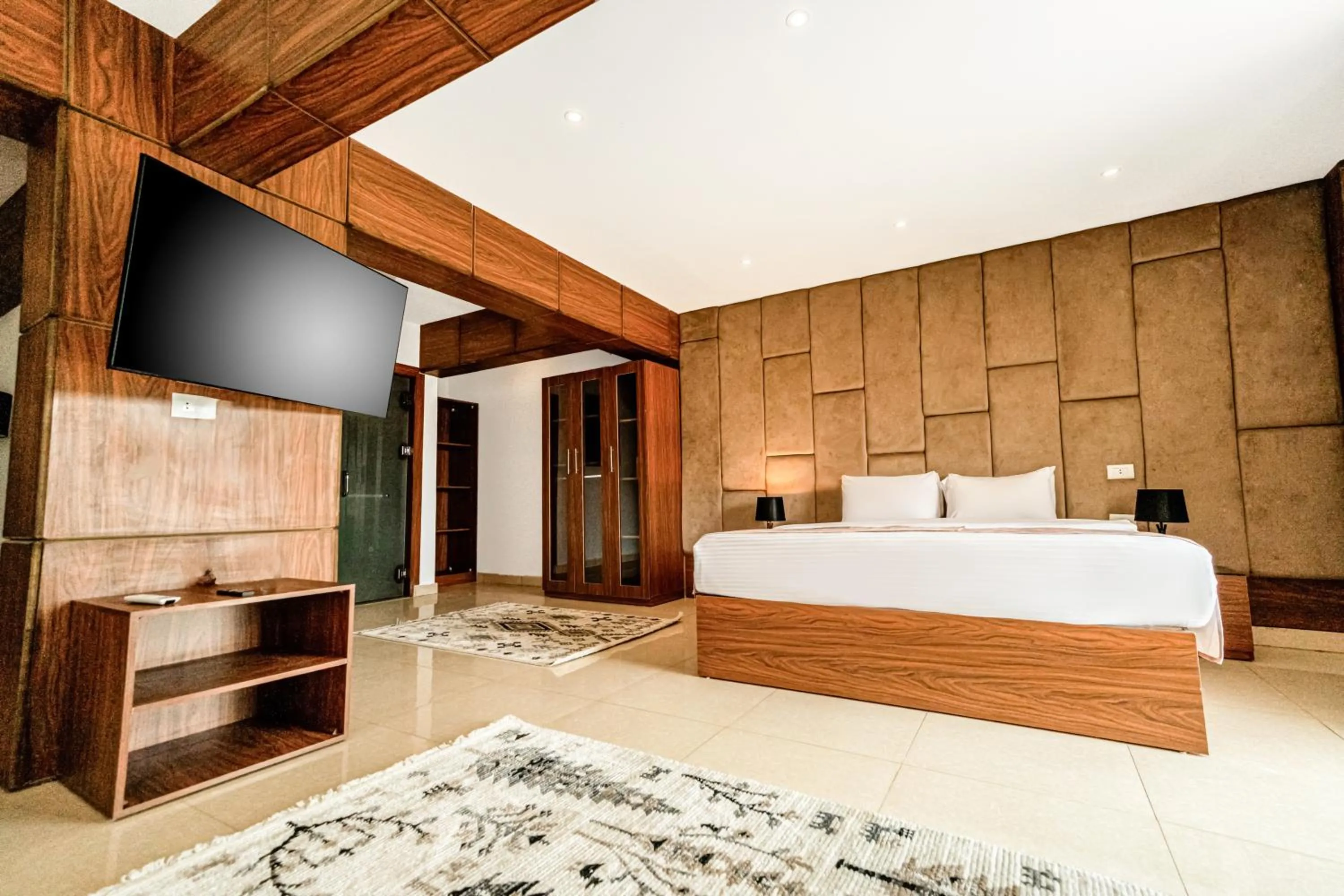 Bed in King Pyramids View Hotel