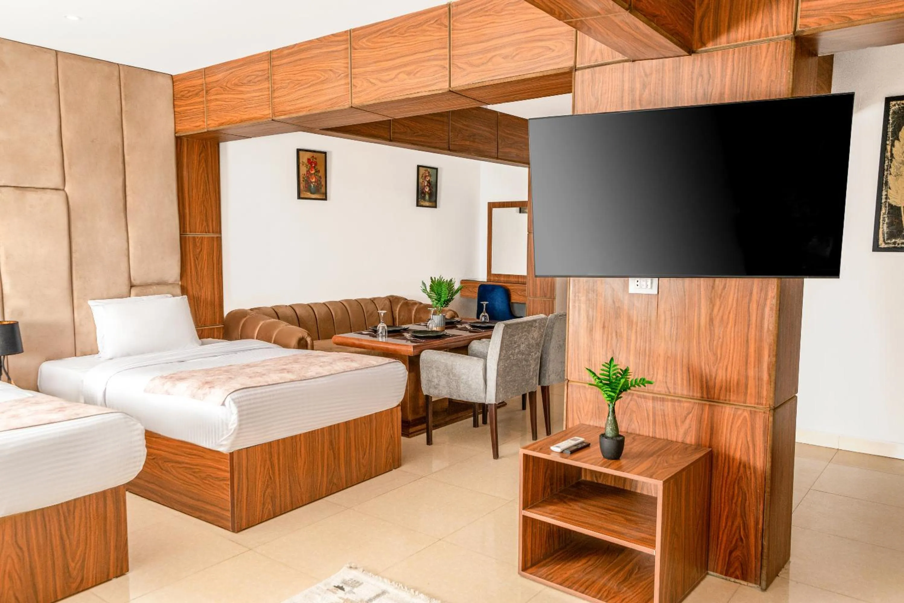 Bed in King Pyramids View Hotel