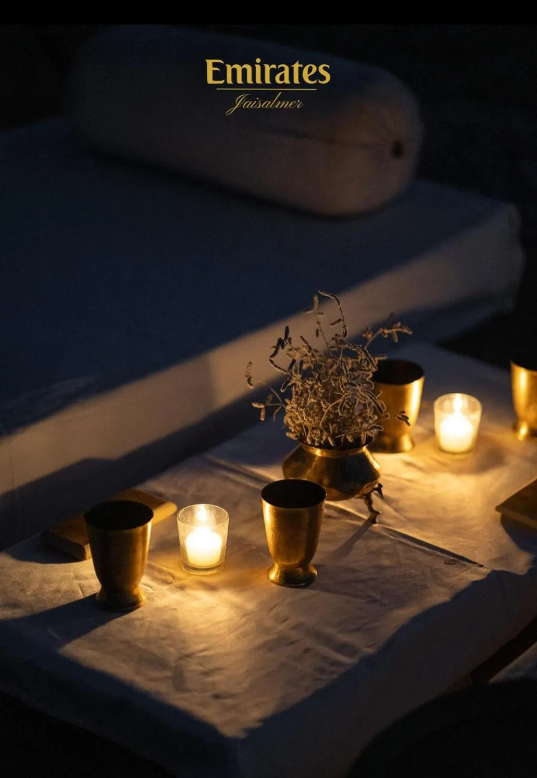 Text overlay in Emirates Luxury Desert Camps