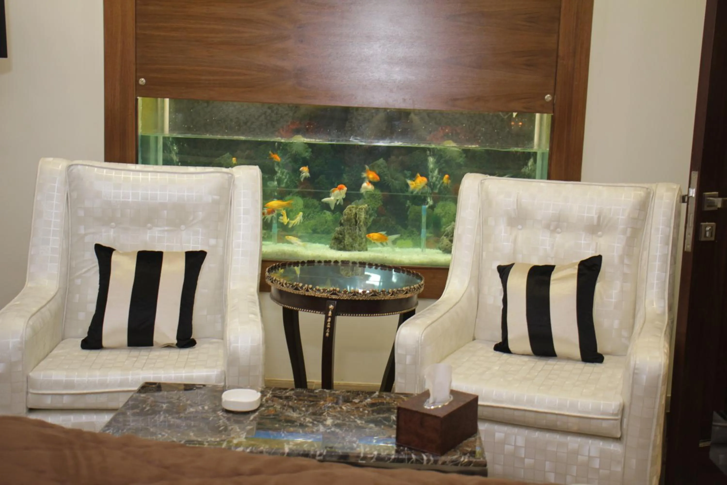 Seating area in Hilton Suites Lahore