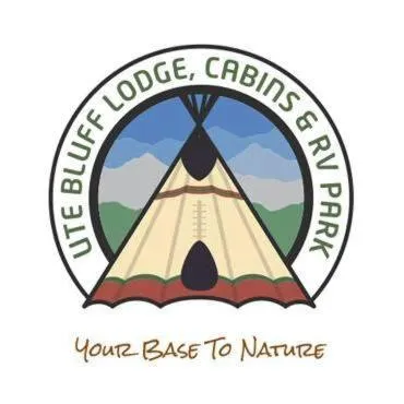 Property logo or sign in Ute Bluff Lodge, Cabins and RV park