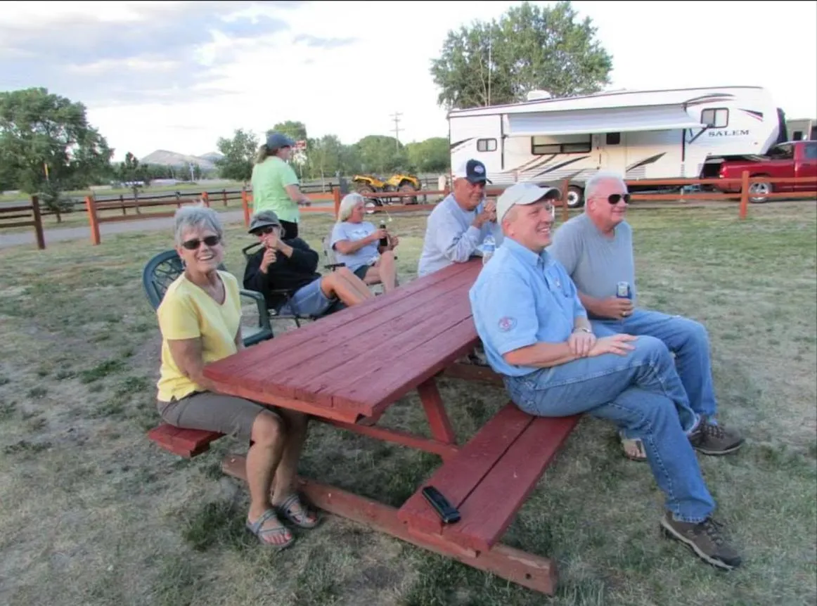 group of guests in Ute Bluff Lodge, Cabins and RV park