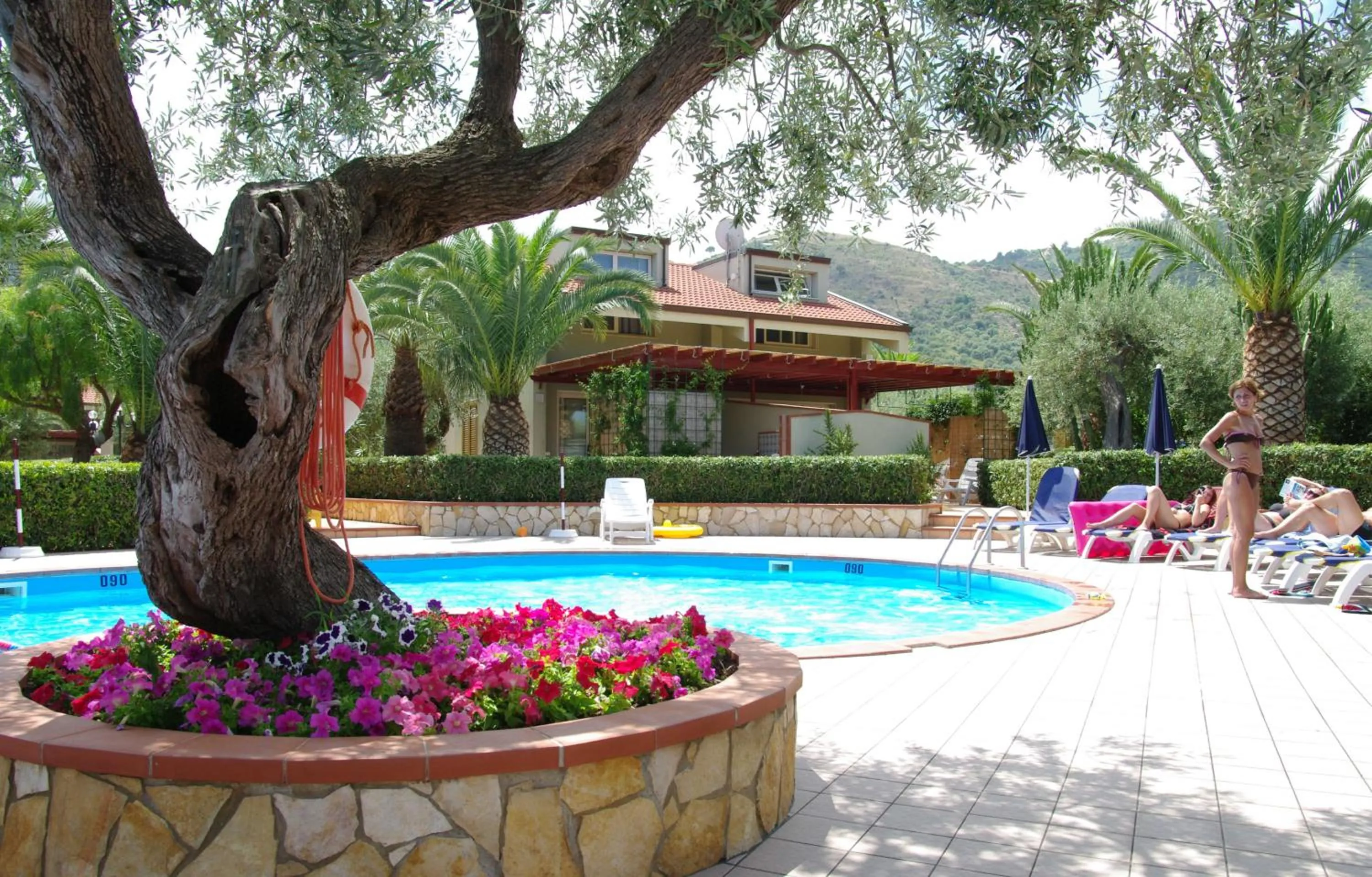 Pool view in Residence Fontana Barone