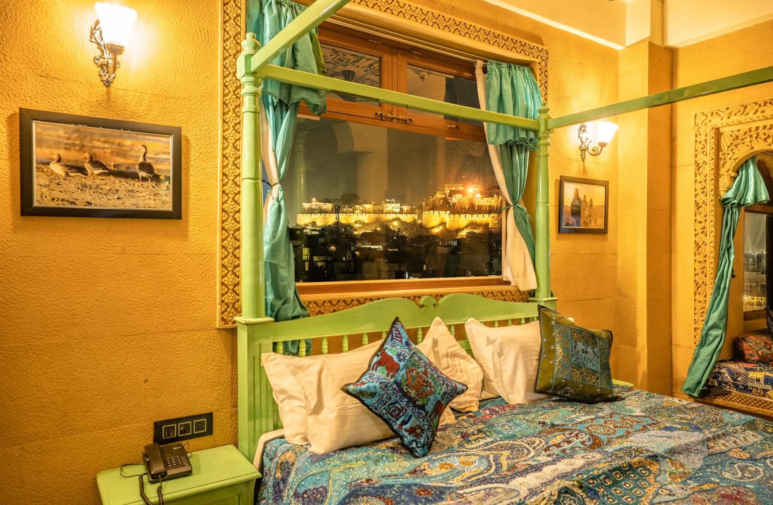 View (from property/room), Bed in Tripli Hotels Prithvi Haveli