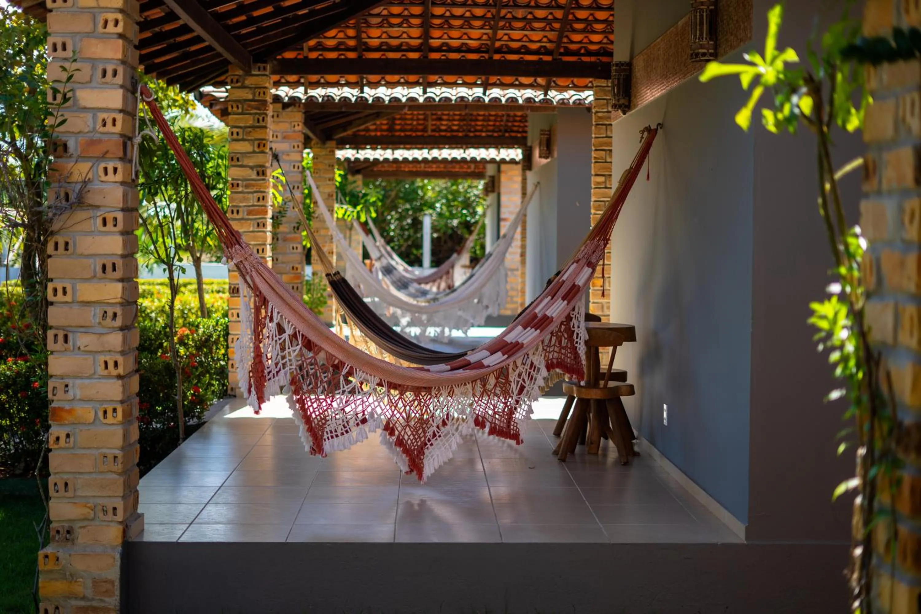 Patio in Hotel Pousada Rancho das Dunas