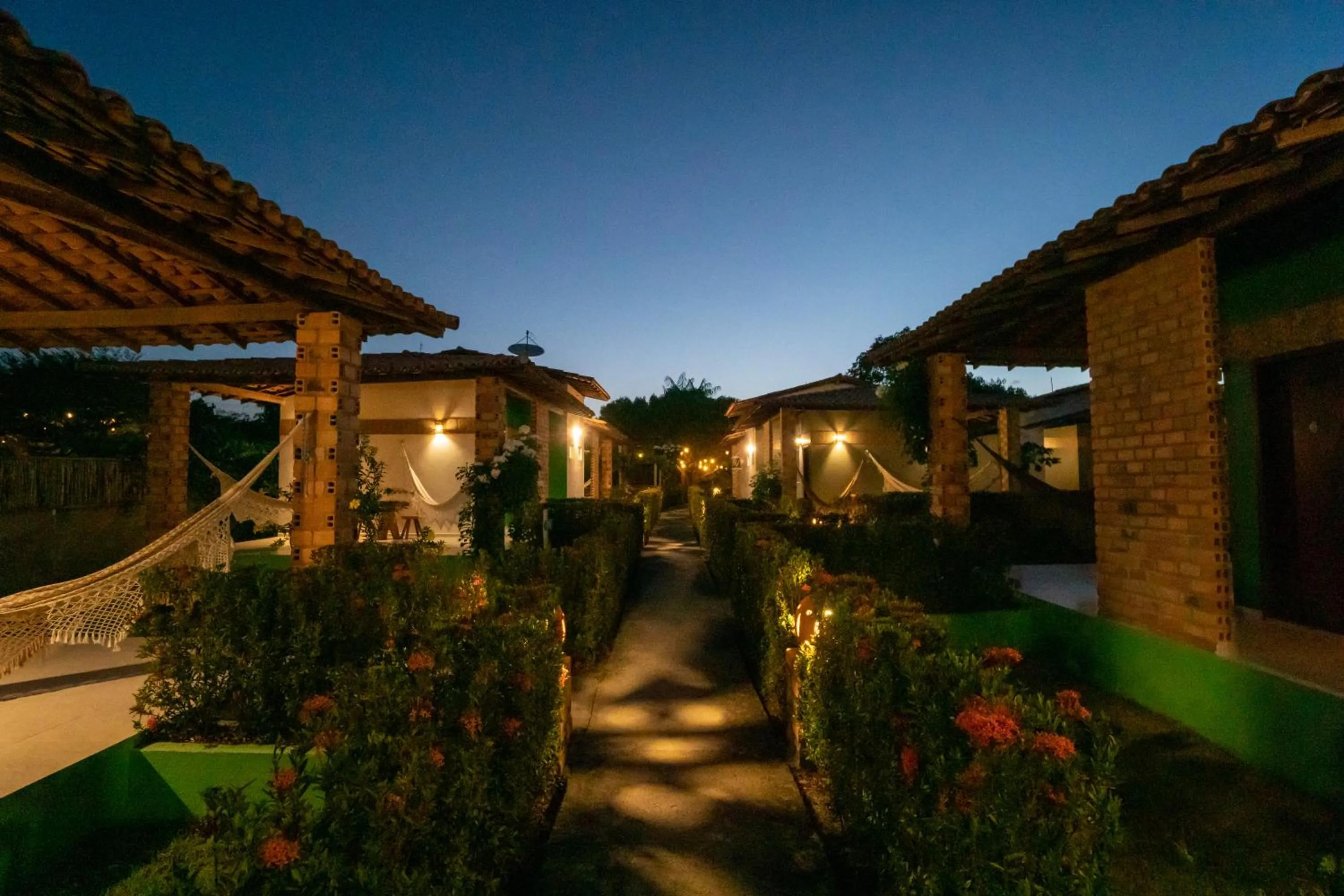 Patio in Hotel Pousada Rancho das Dunas