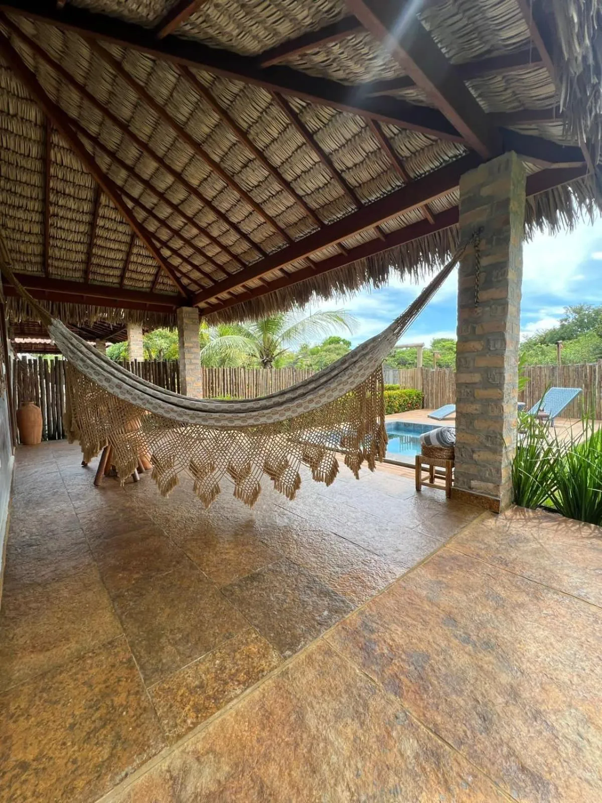 Patio in Hotel Pousada Rancho das Dunas