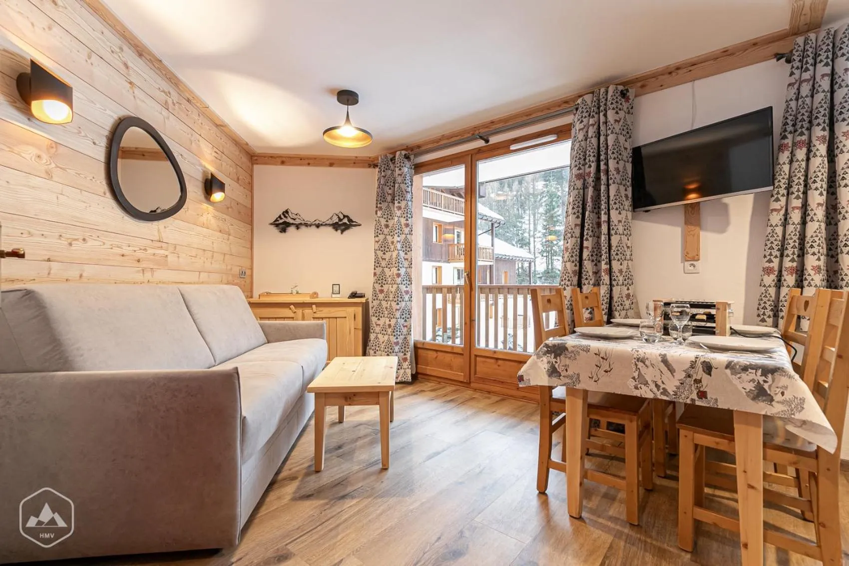 Living room in Les Alpages d'Herbefin