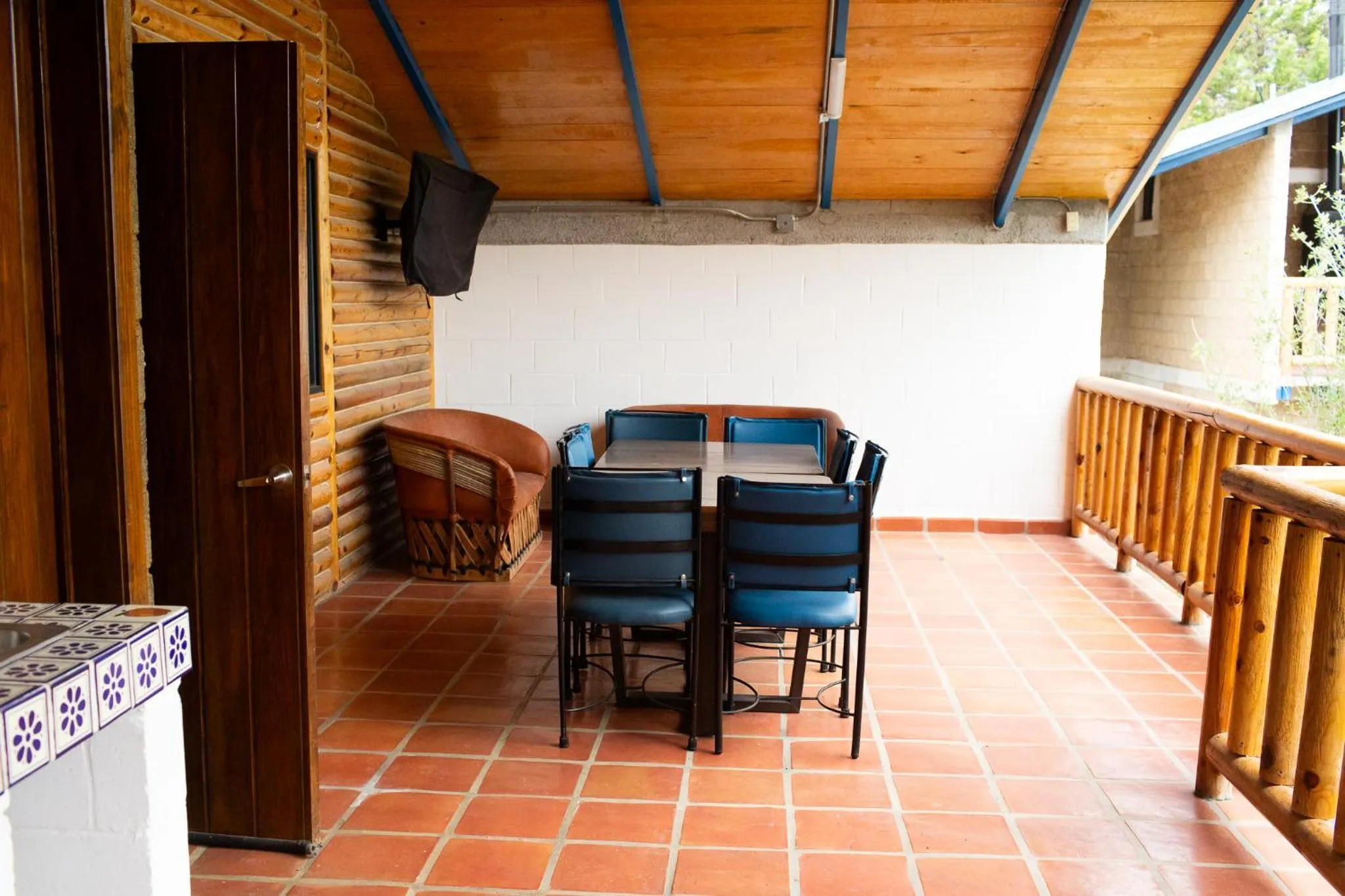Balcony/Terrace in Cabañas Bungalos las Alazanas