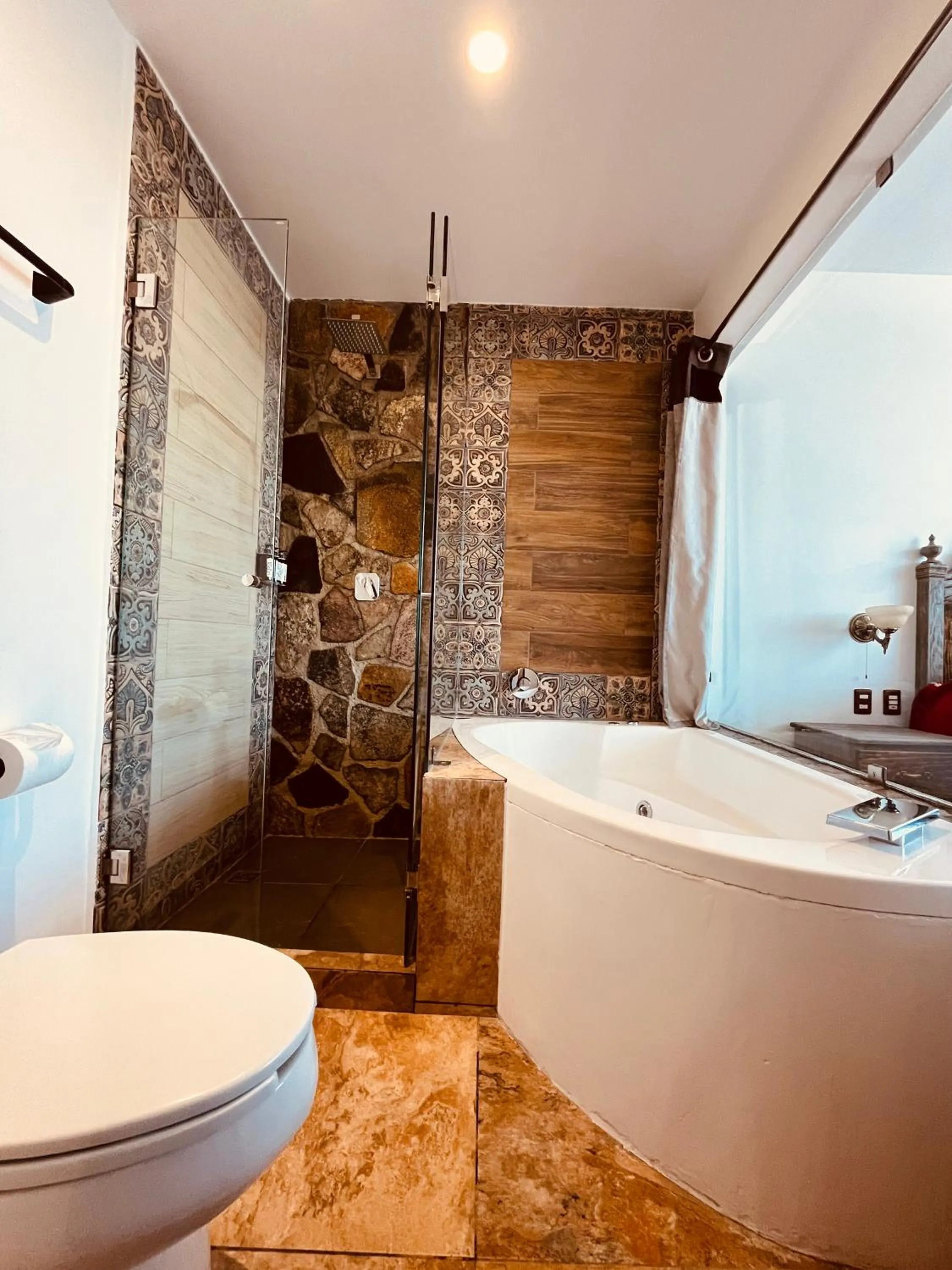 Shower in Hotel El Aguila, Villa del Carbón