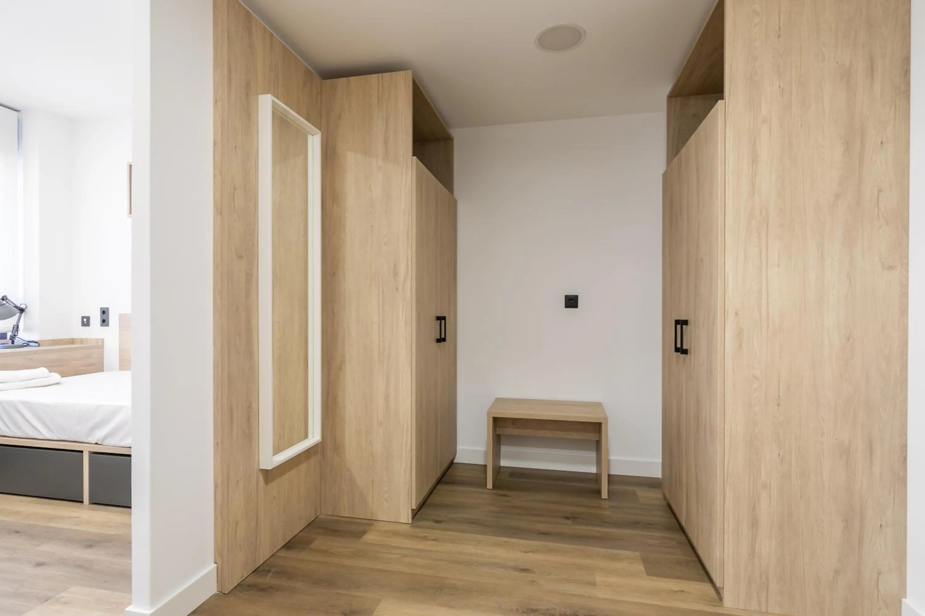 wardrobe, Bed in Micampus Manuel Tovar 6 Student Residence