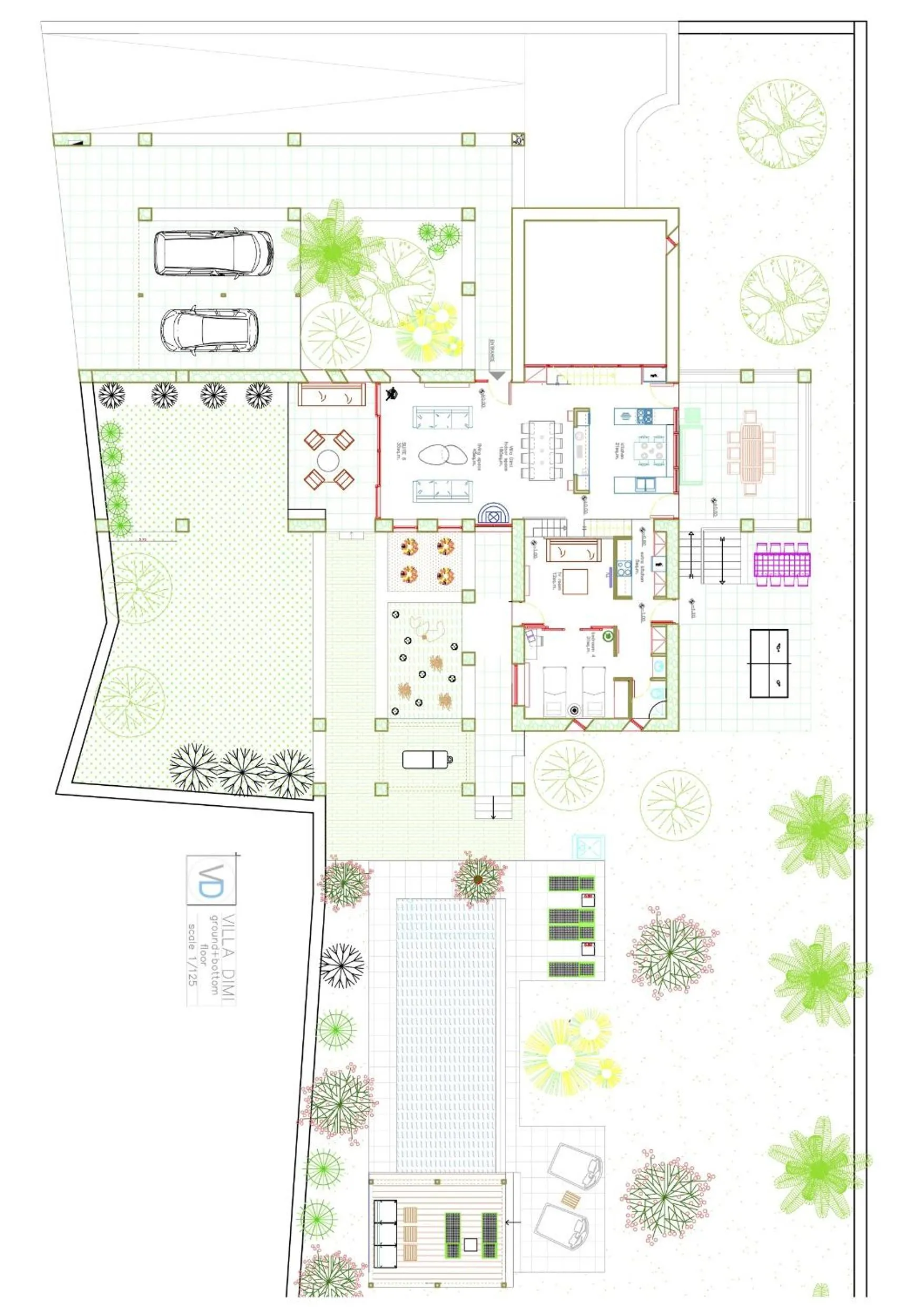 Floor plan in Villa Dimi