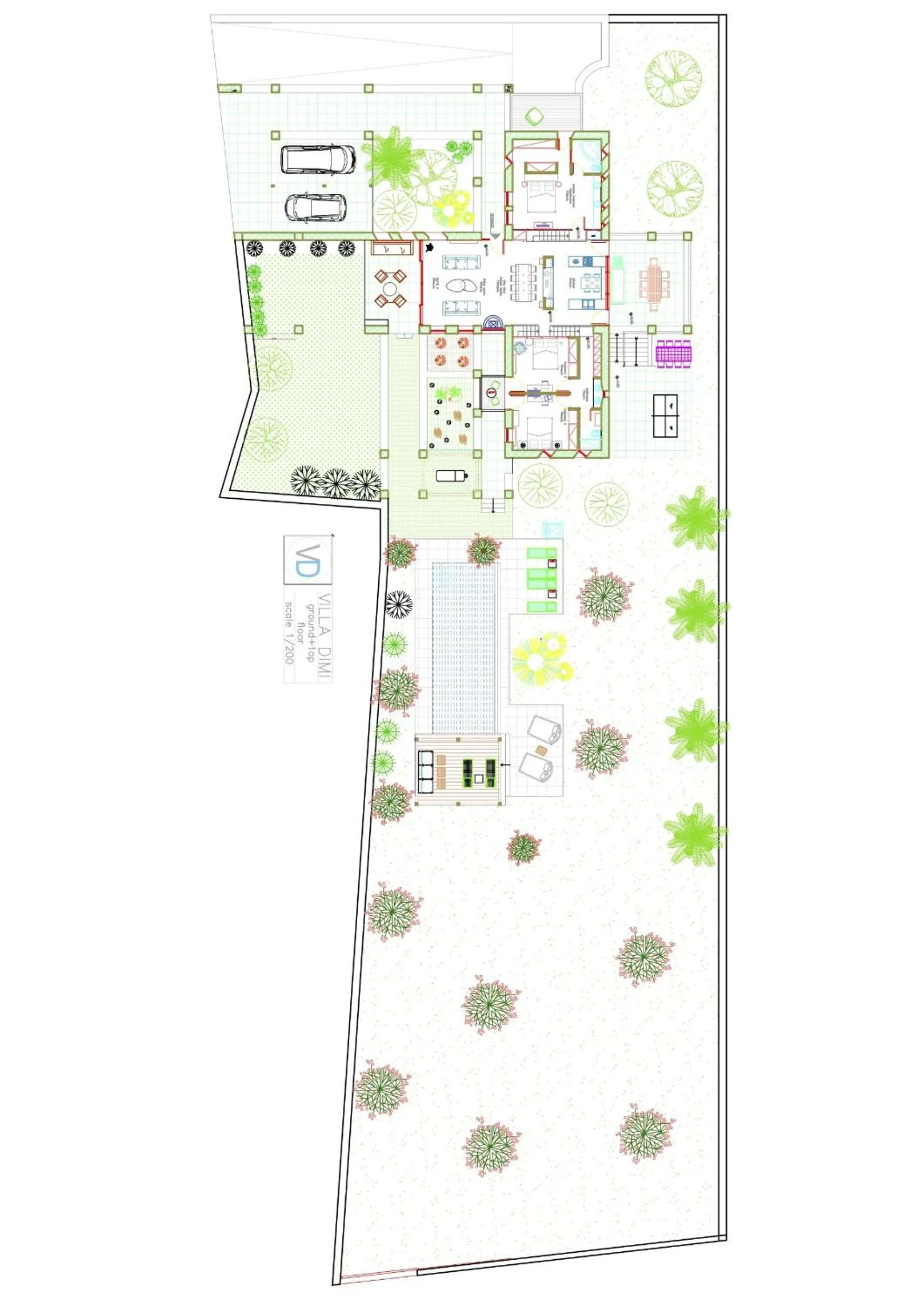 Floor plan in Villa Dimi