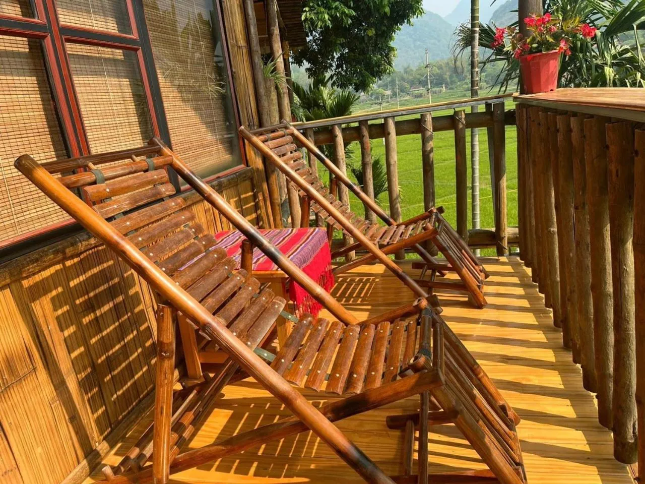Balcony/Terrace in Mai Chau La Vida Homestay