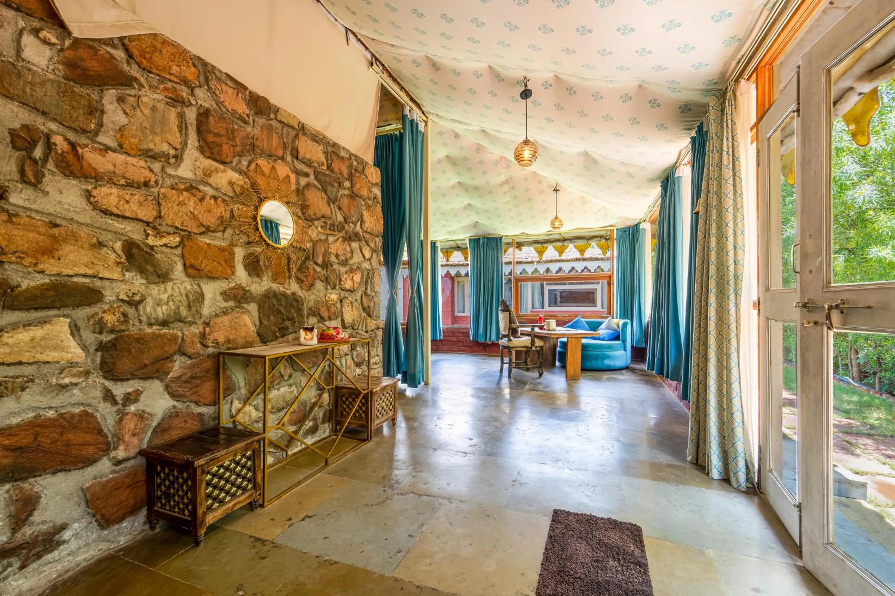 Seating area in Aranya by Stories