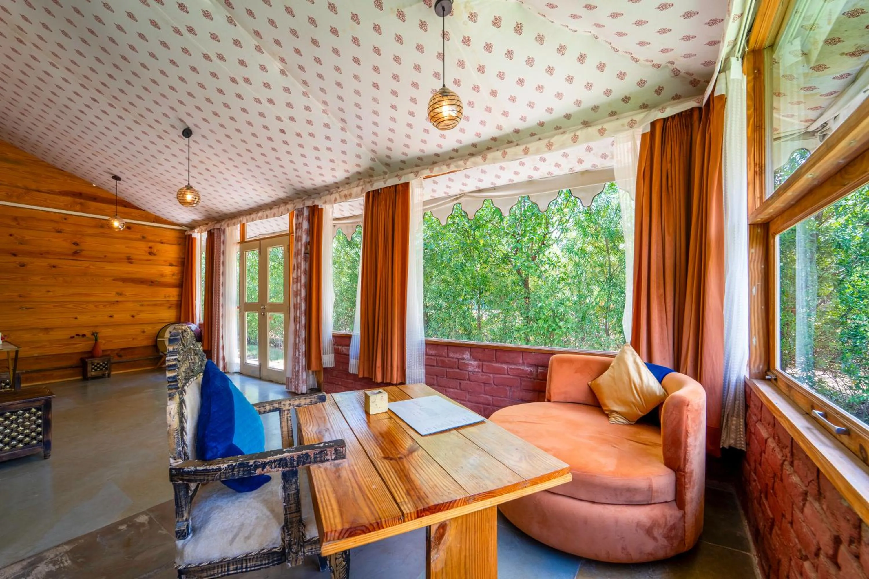 Seating area in Aranya by Stories