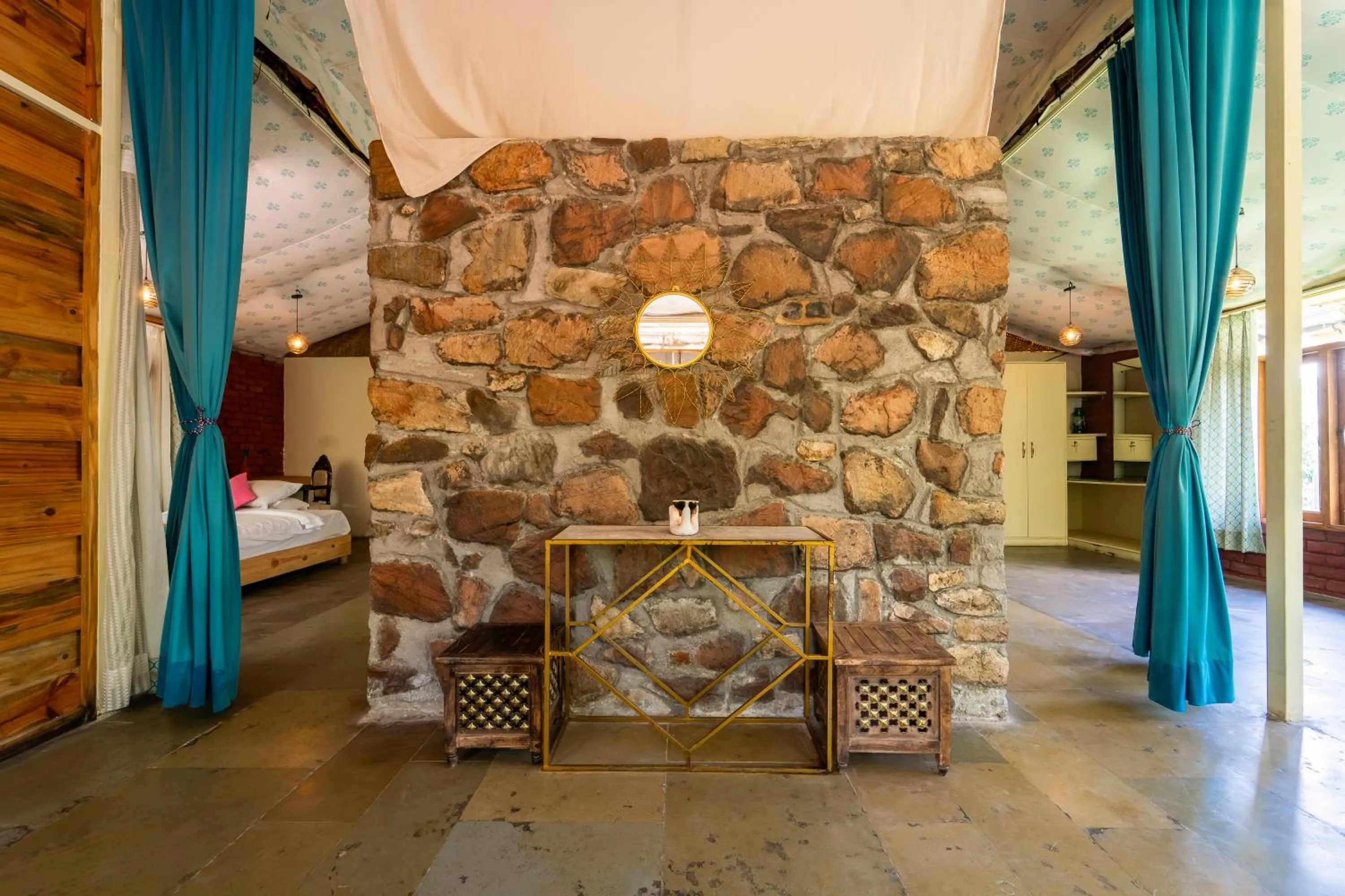 Seating area in Aranya by Stories