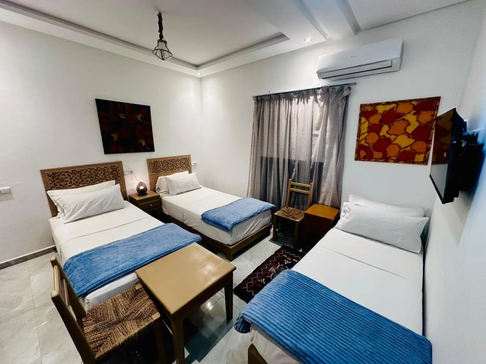 Bed in Riad hotel Cecil