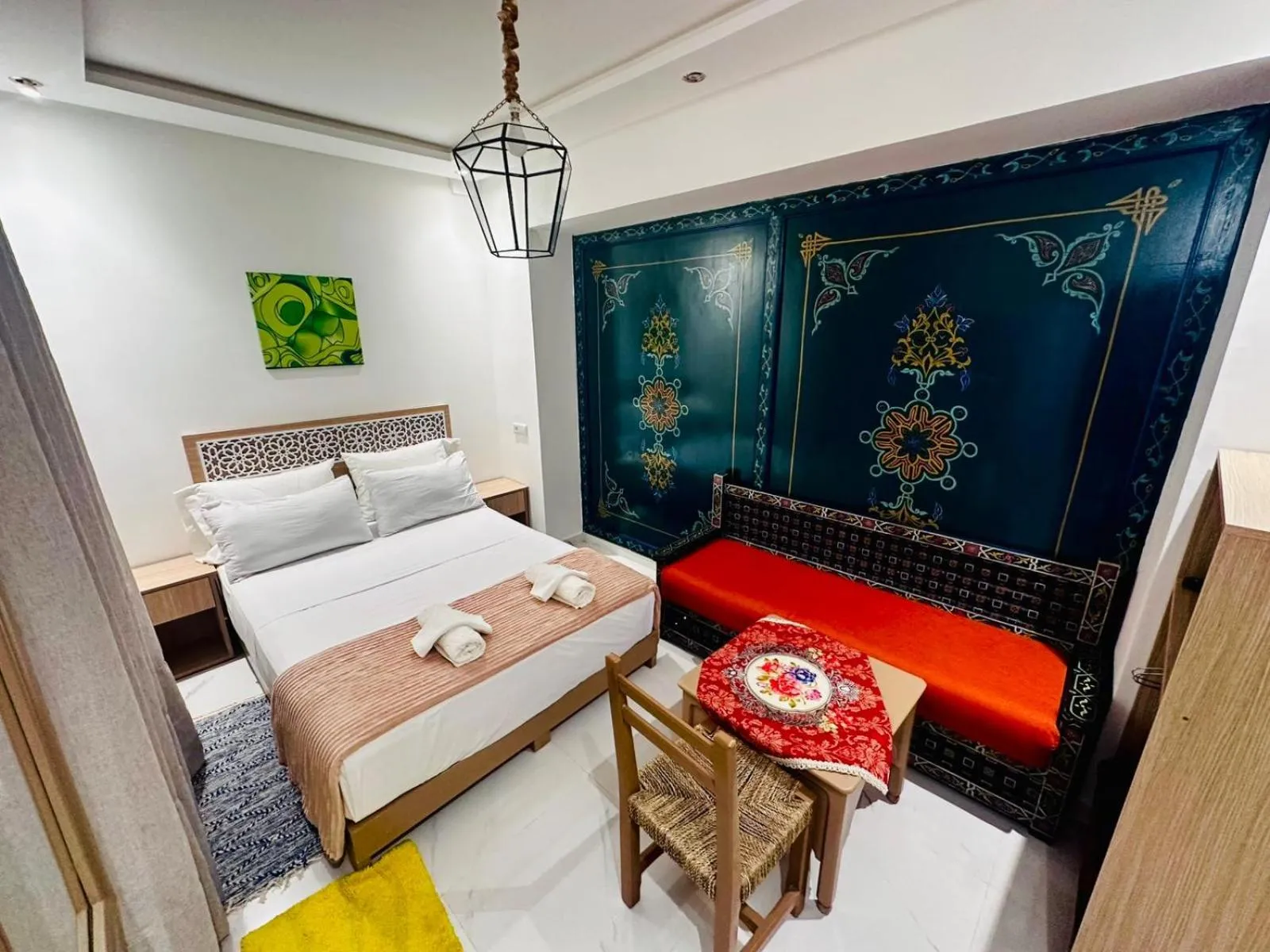 Bed in Riad hotel Cecil