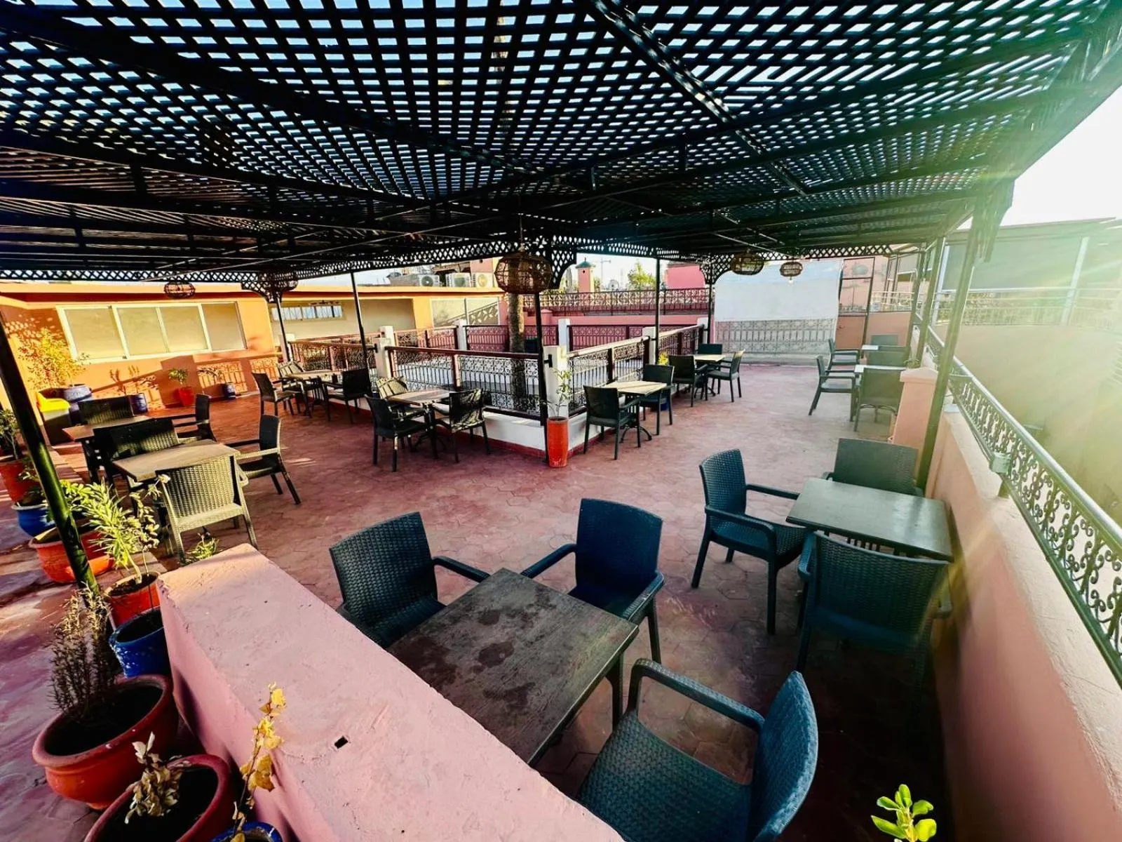 Seating area in Riad hotel Cecil