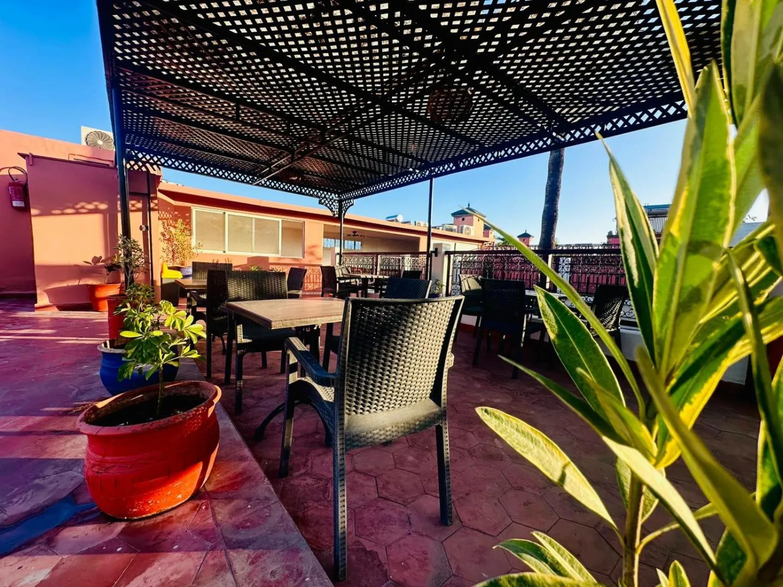 Patio in Riad hotel Cecil