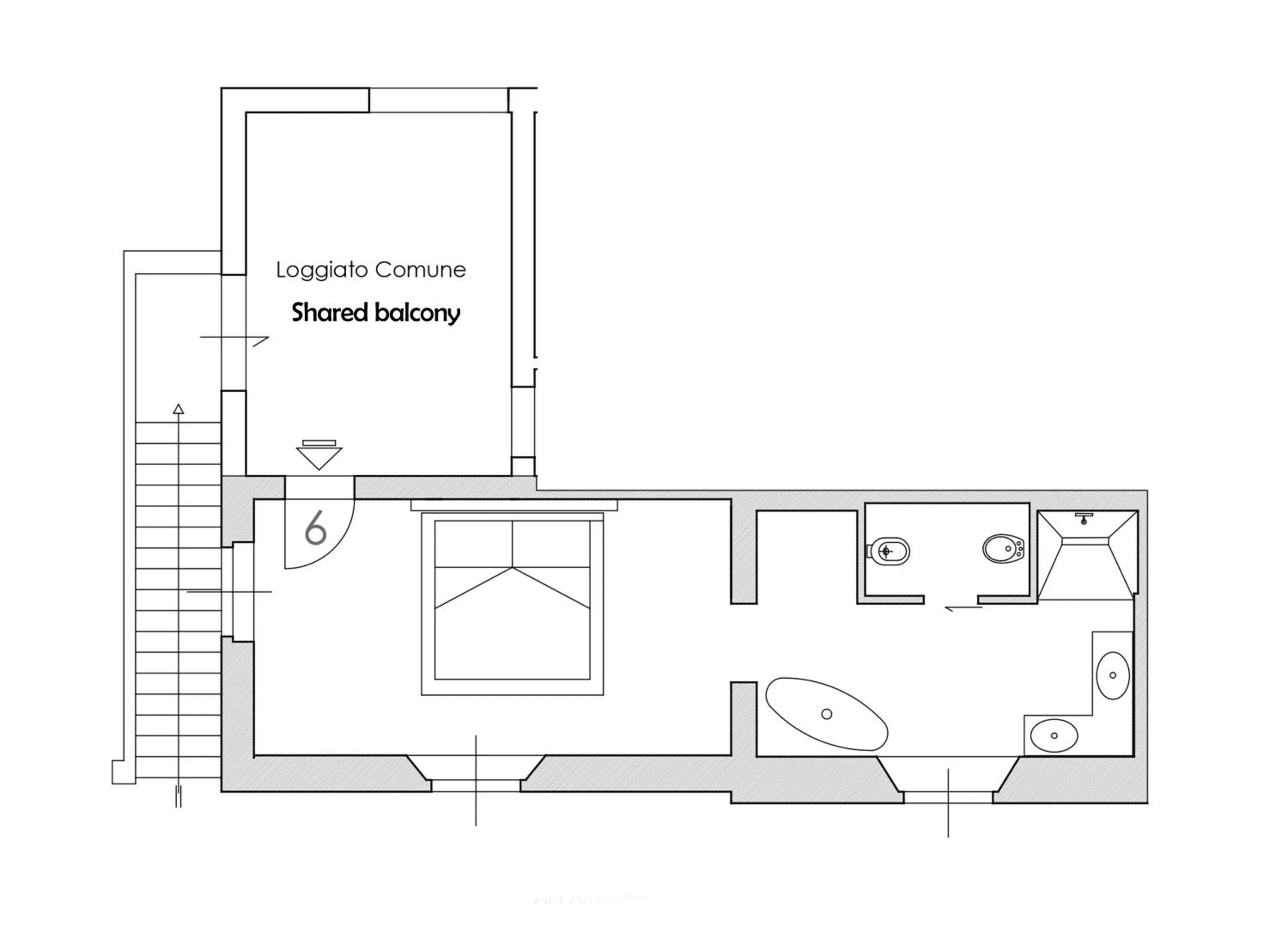 Floor plan in Tenuta d'Arbia, Siena
