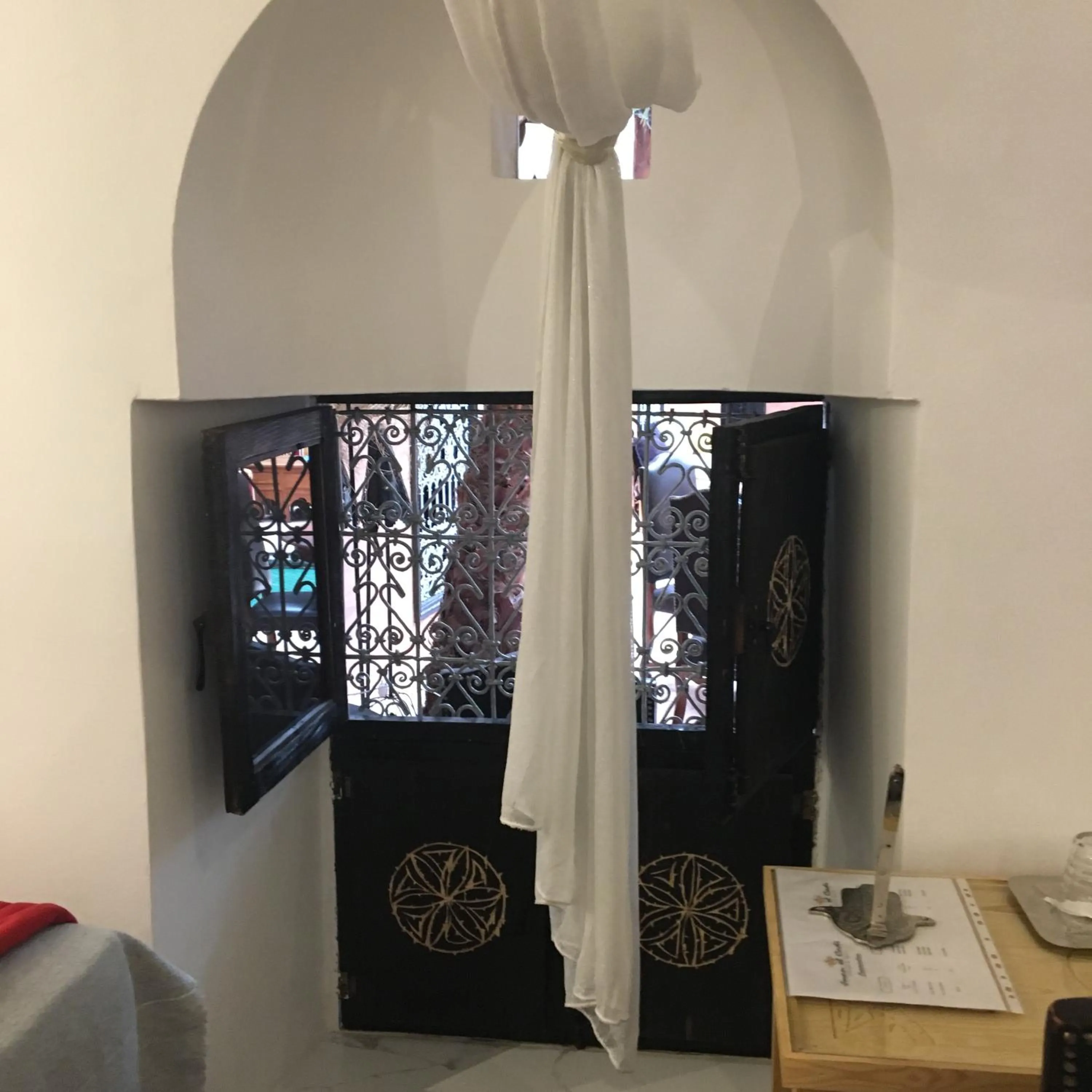 Decorative detail in Riad Jnan El Cadi