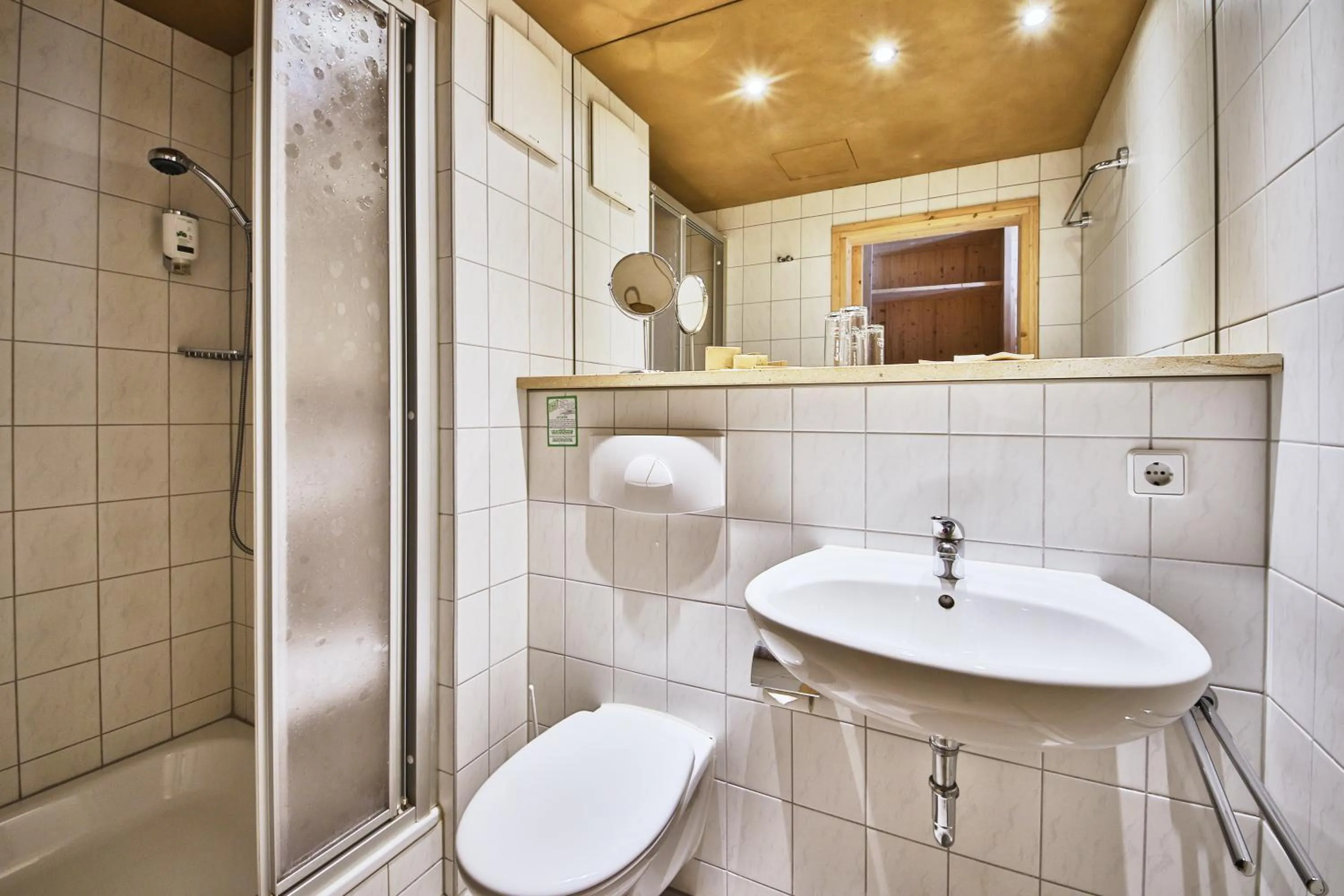 Shower in Bio-Hotel Helvetia