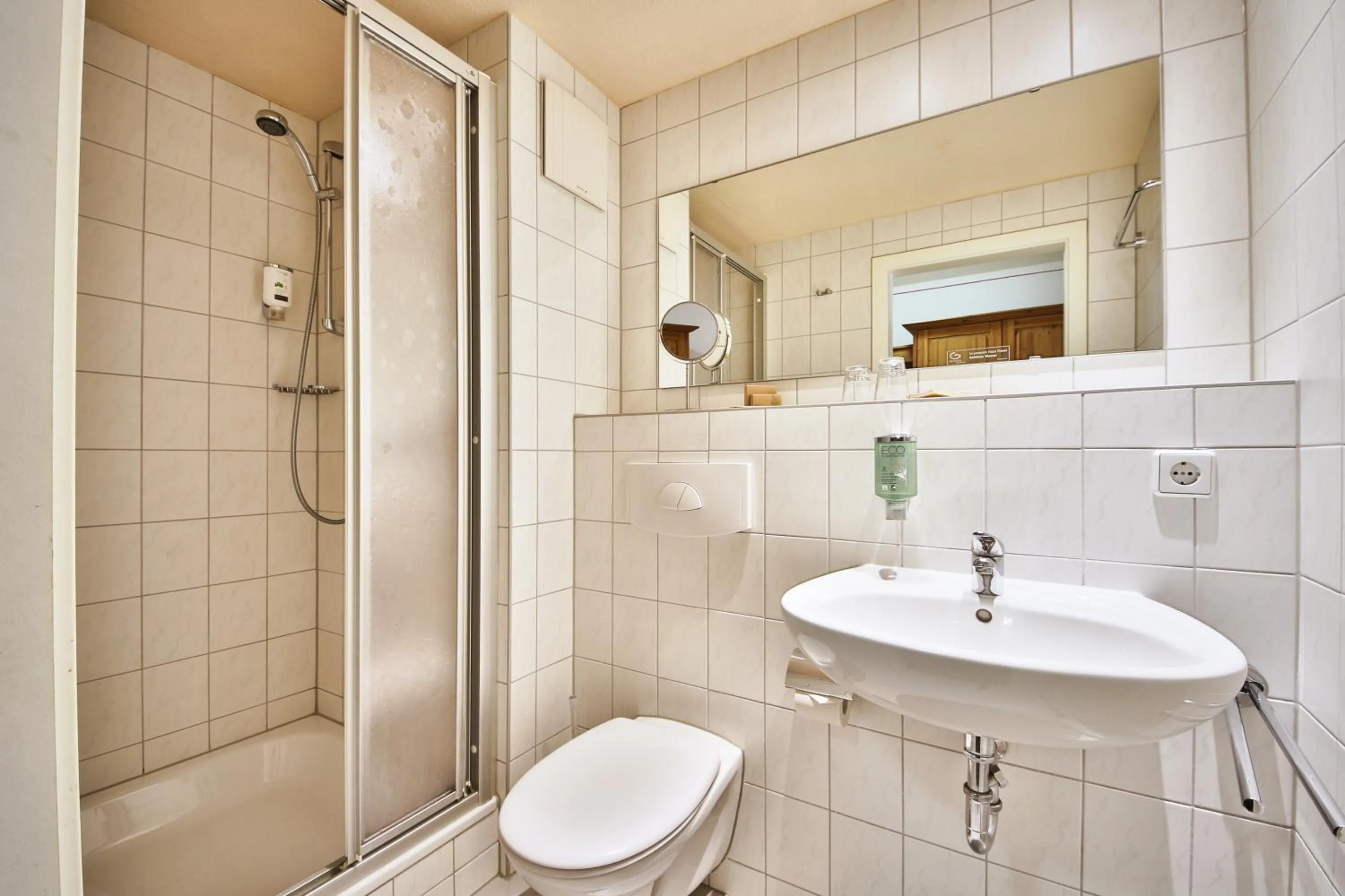 Bathroom in Bio-Hotel Helvetia