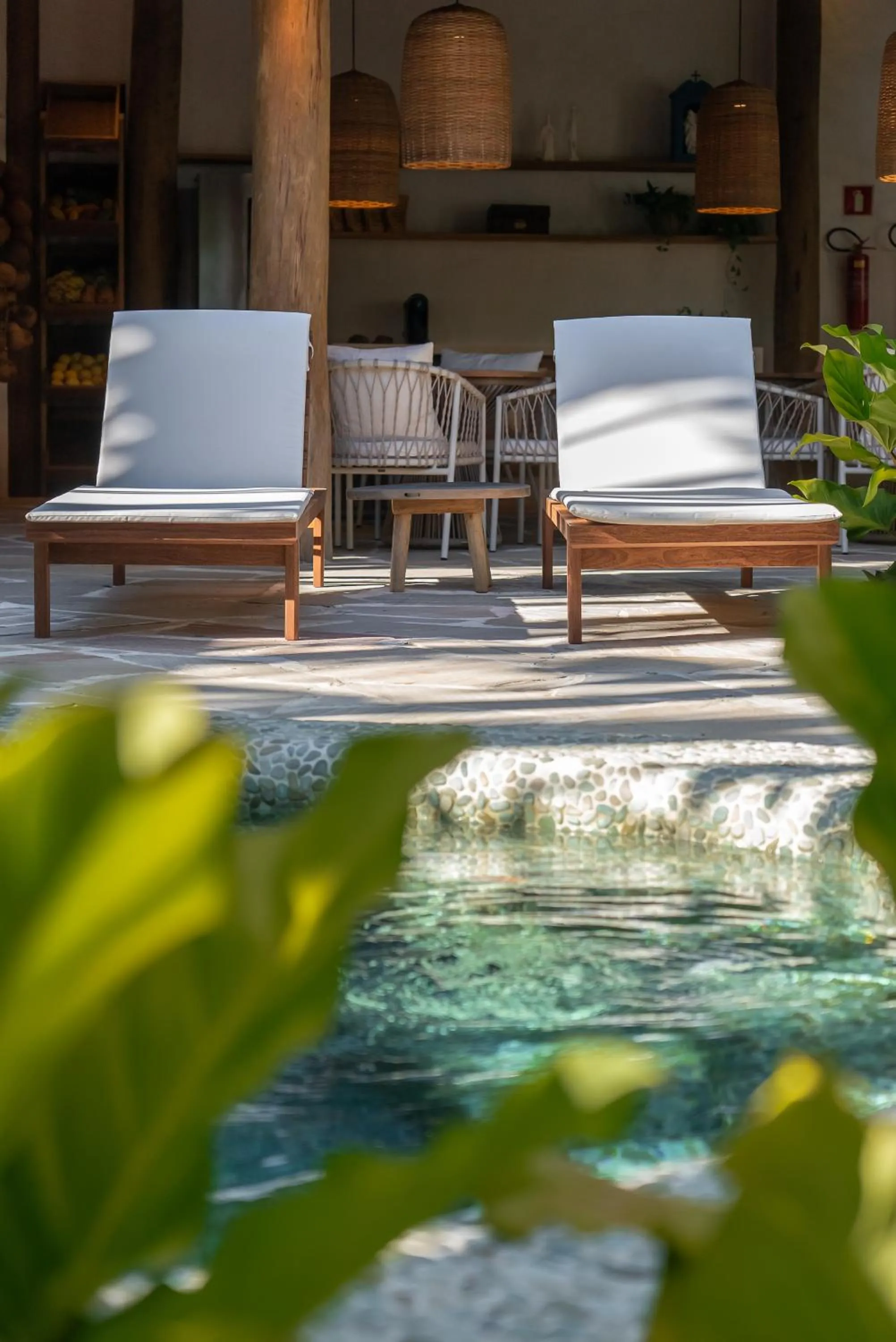 Pool view in Hotel Vila São João