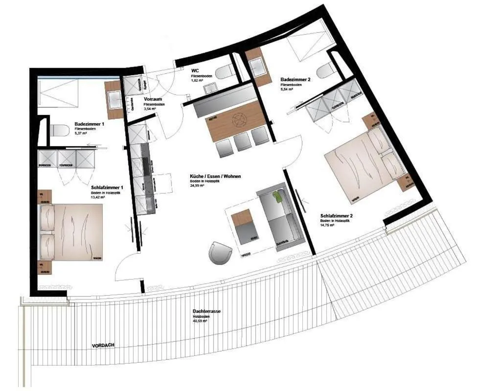 Floor plan in Apartmenthotel Sonnenhof