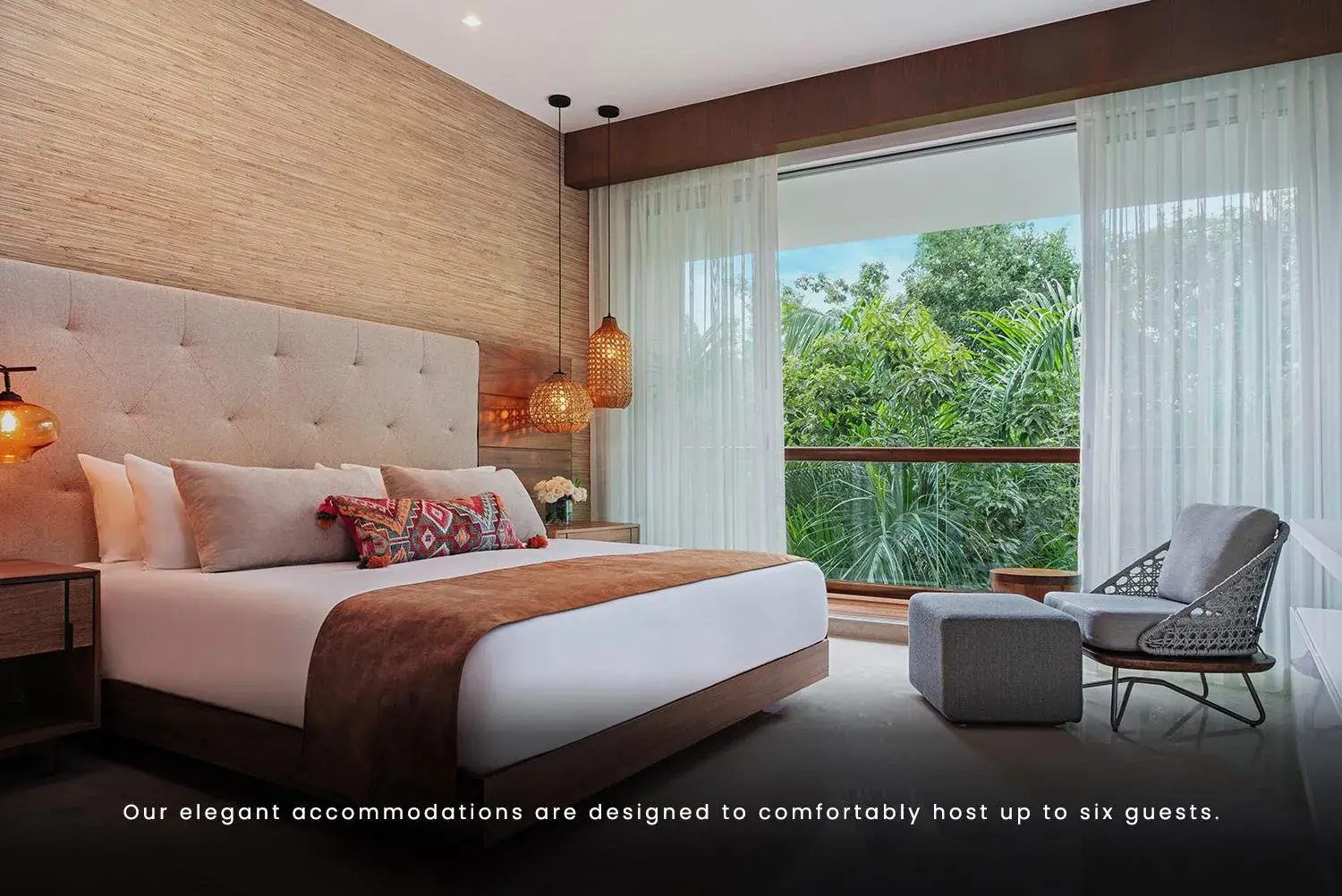 Bed in Jungala Park Hotel at VidantaWorld Riviera Maya Bed in Jungala Park Hotel at VidantaWorld Riviera Maya