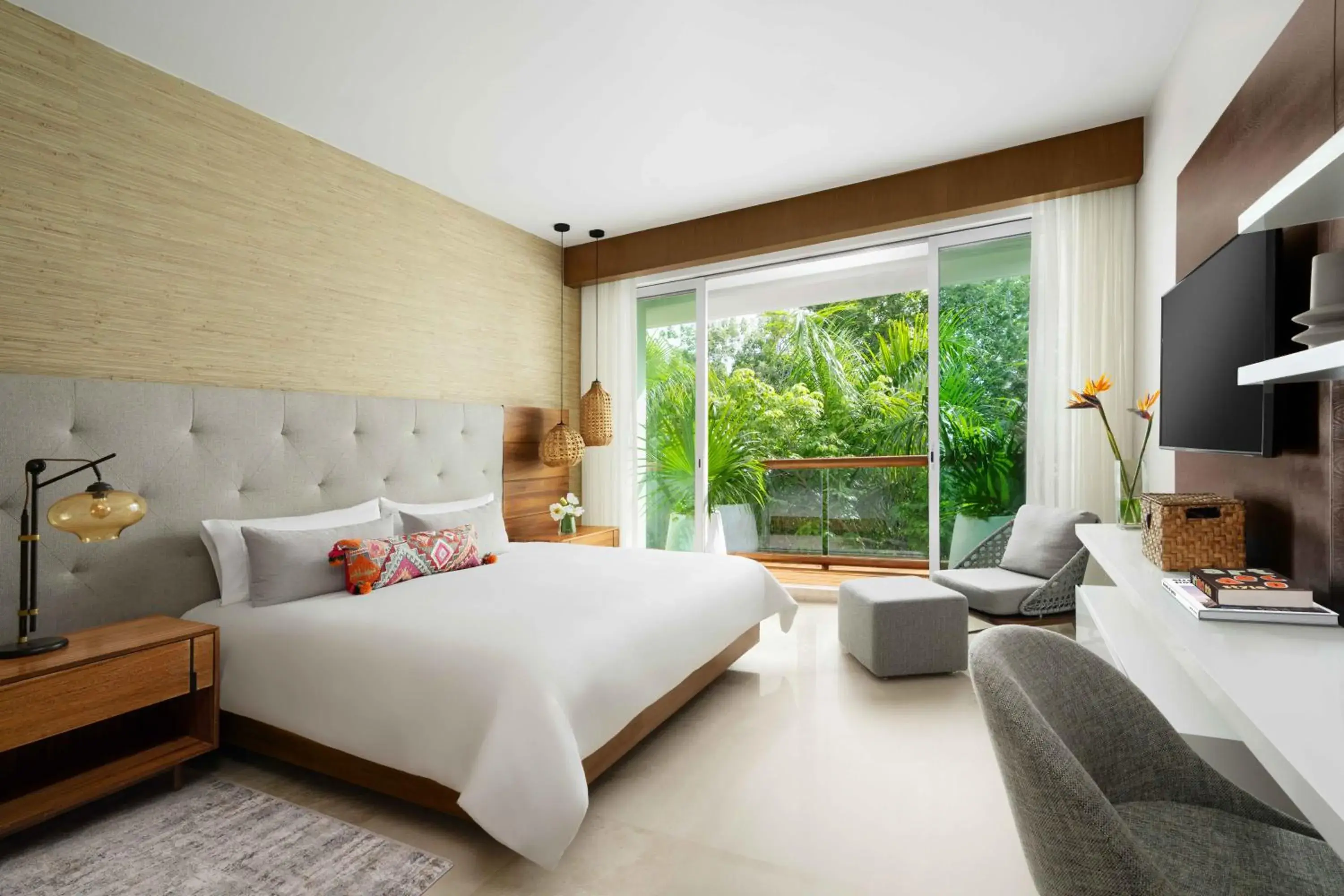 View (from property/room), Bed in Jungala Park Hotel at VidantaWorld Riviera Maya View (from property/room), Bed in Jungala Park Hotel at VidantaWorld Riviera Maya