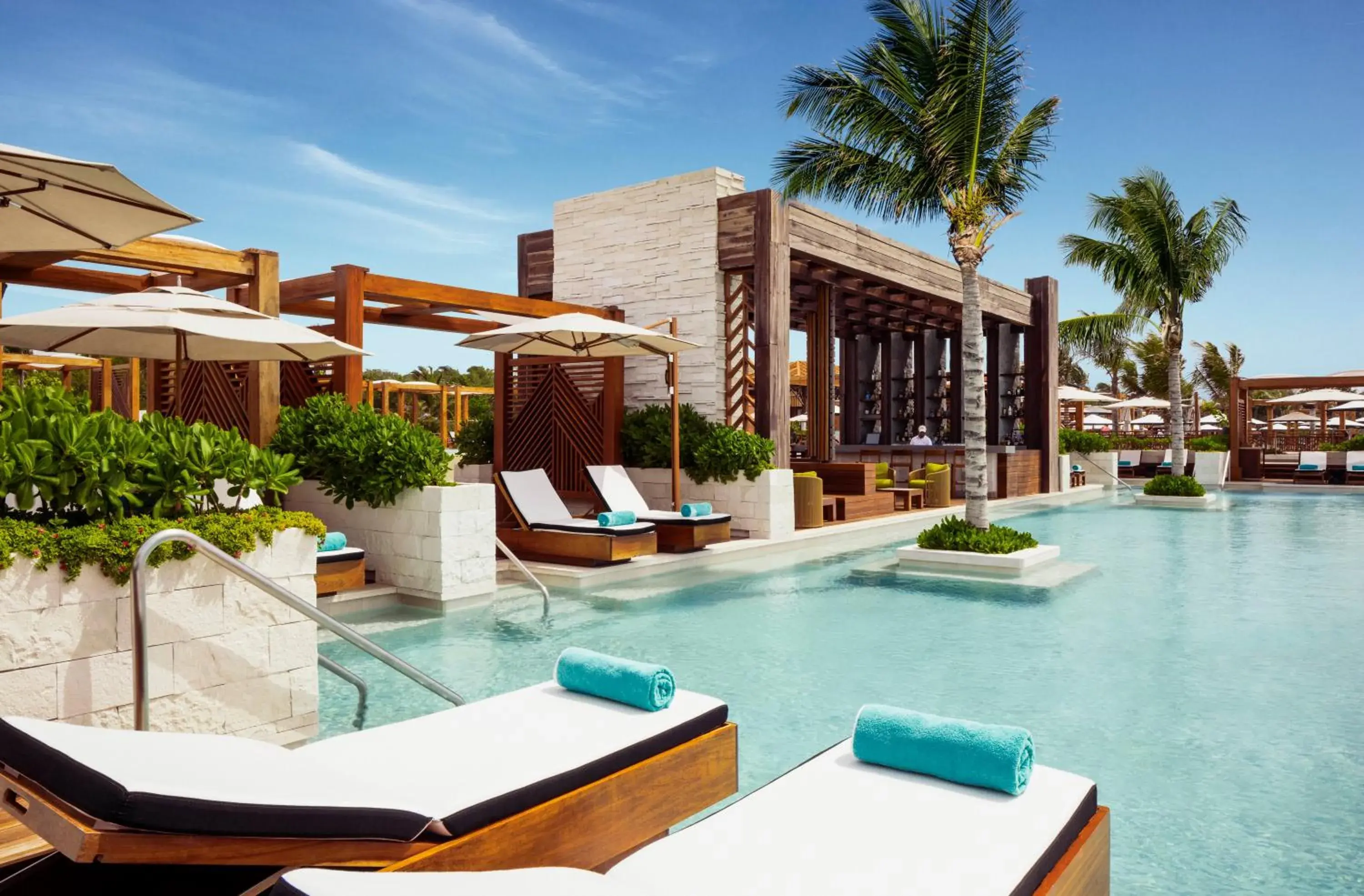 Swimming pool in Jungala Hotel at VidantaWorld Riviera Maya Swimming pool in Jungala Hotel at VidantaWorld Riviera Maya