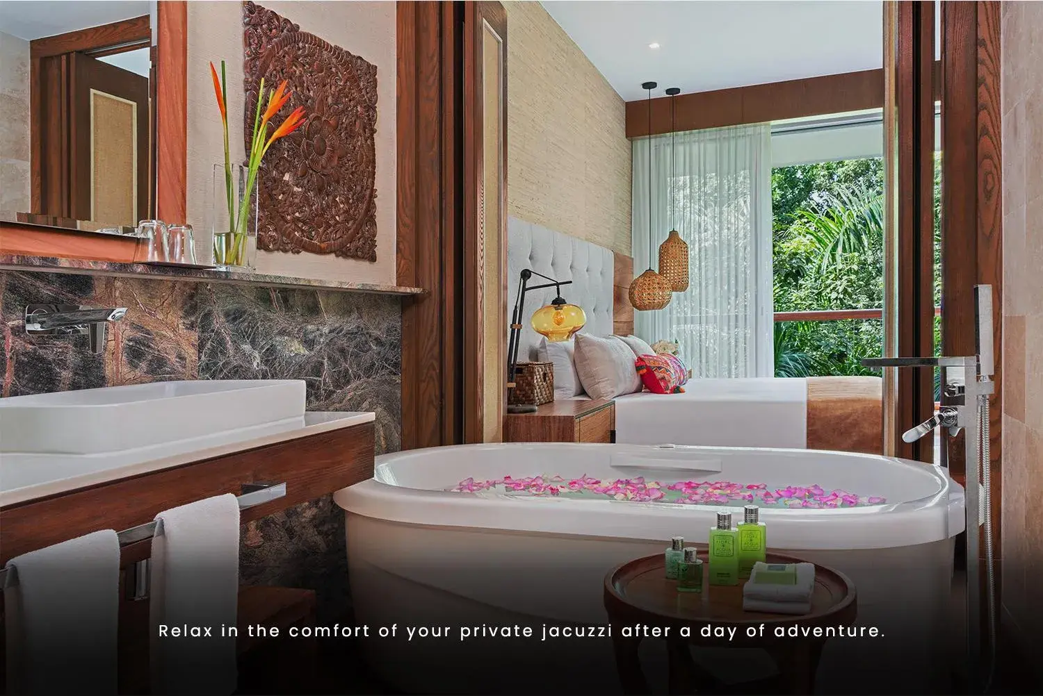 Bathroom in Jungala Hotel at VidantaWorld Riviera Maya Bathroom in Jungala Hotel at VidantaWorld Riviera Maya