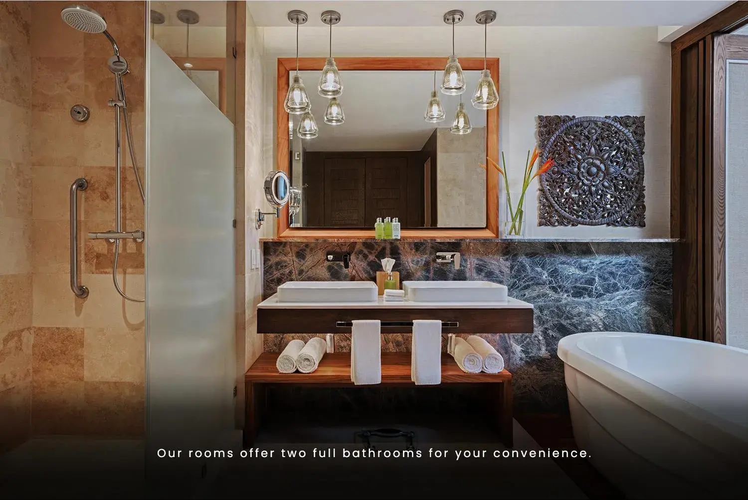 Bathroom in Jungala Hotel at VidantaWorld Riviera Maya Bathroom in Jungala Hotel at VidantaWorld Riviera Maya