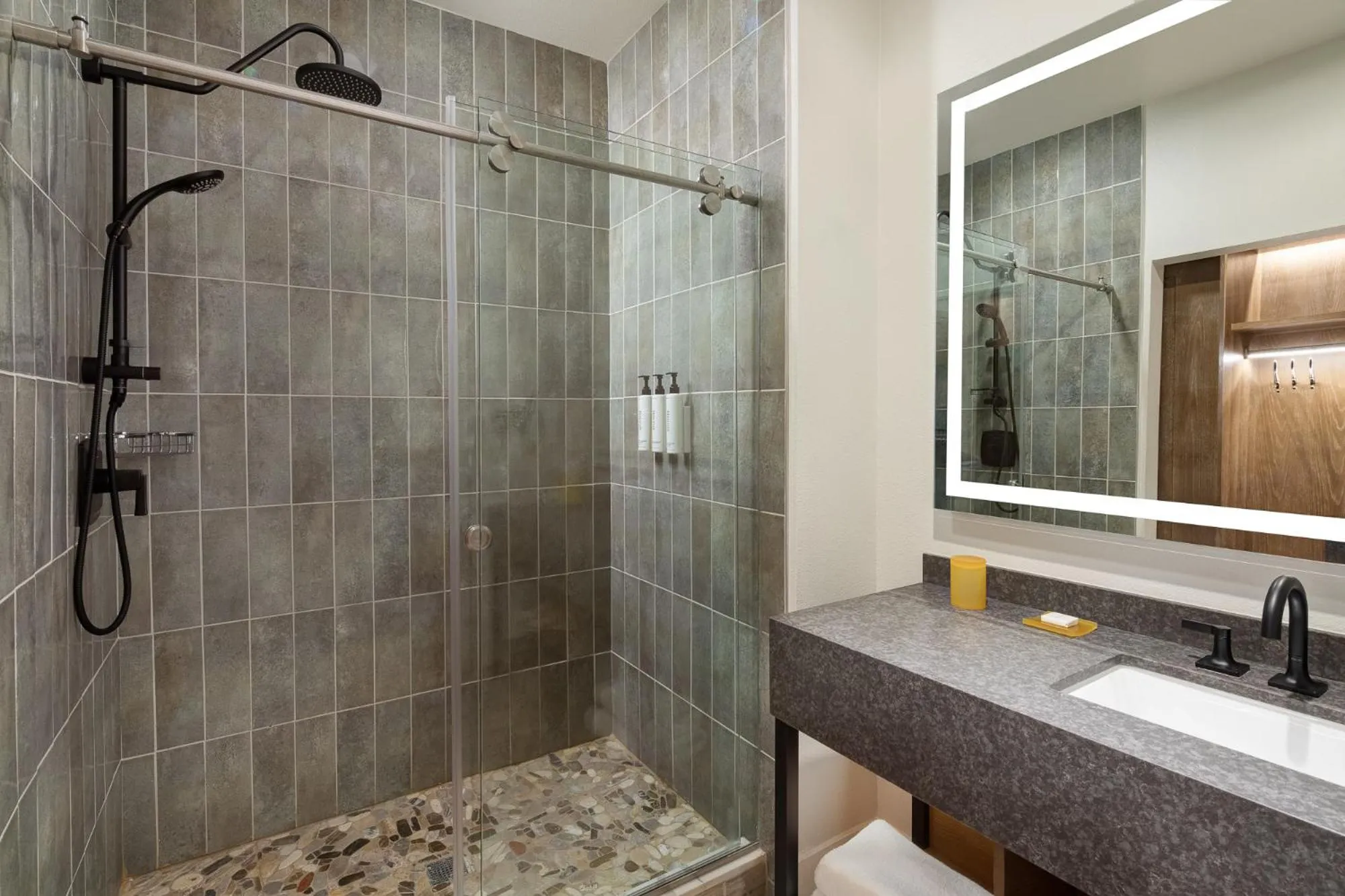 Shower in Sol Cypress, San Antonio, a Tribute Portfolio Hotel
