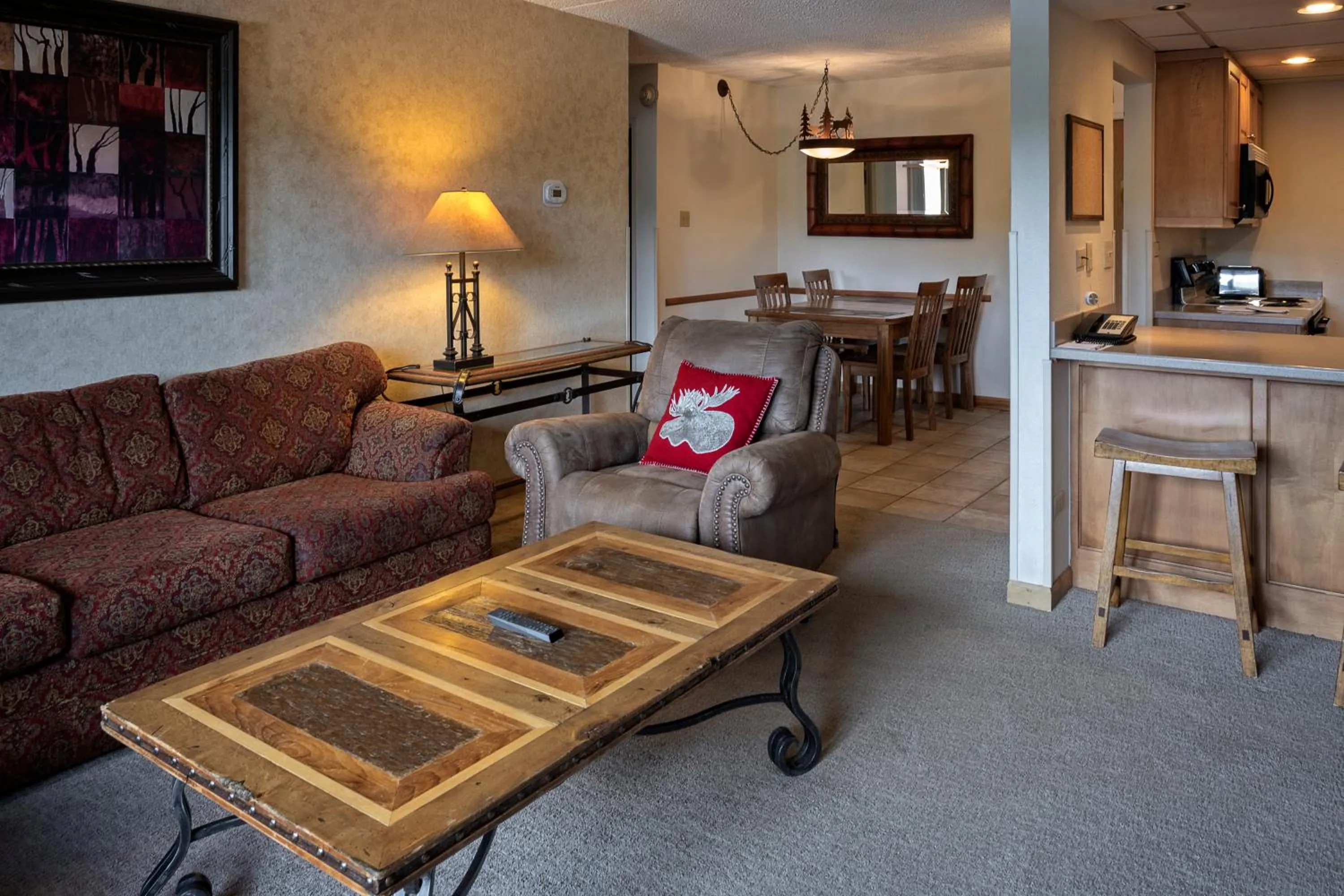 Living room in Beaver Run Resort