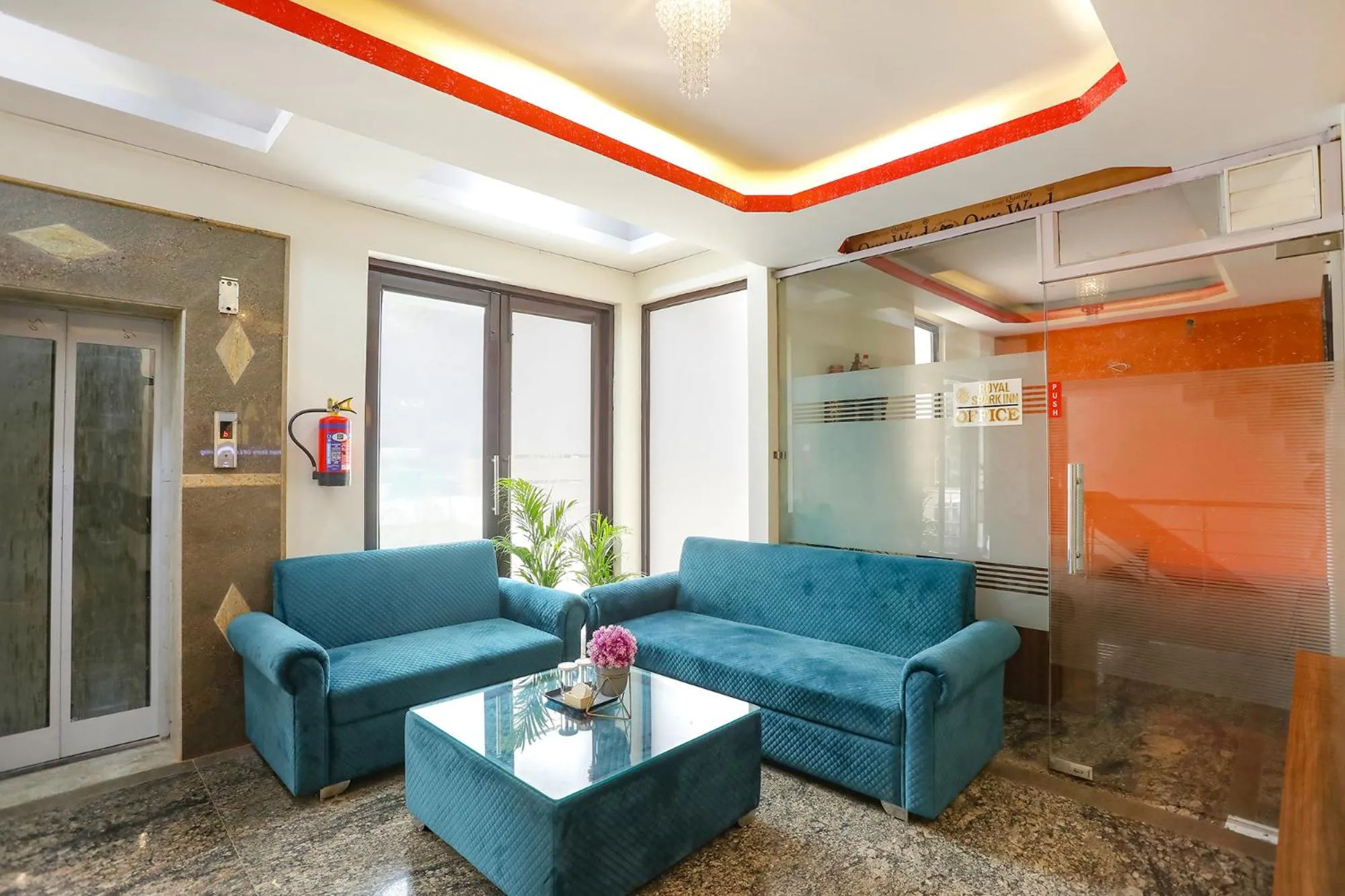 Seating area in FabHotel The Indian