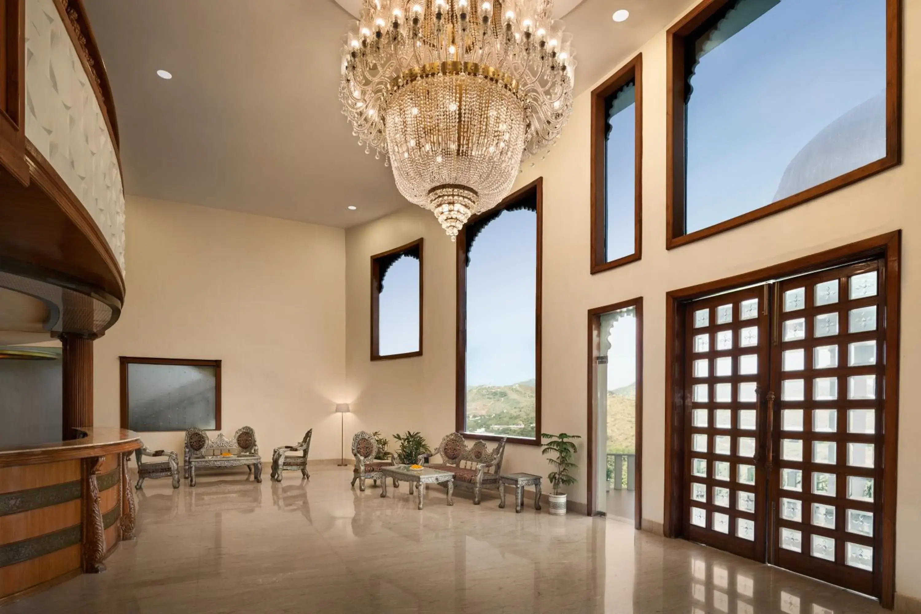 Lobby or reception in Bhairavgarh Palace Udaipur Lobby or reception in Bhairavgarh Palace Udaipur