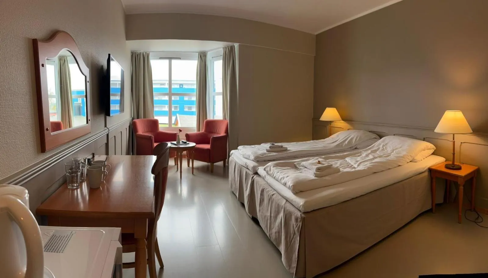 Bed in True Vesterålen Hotel