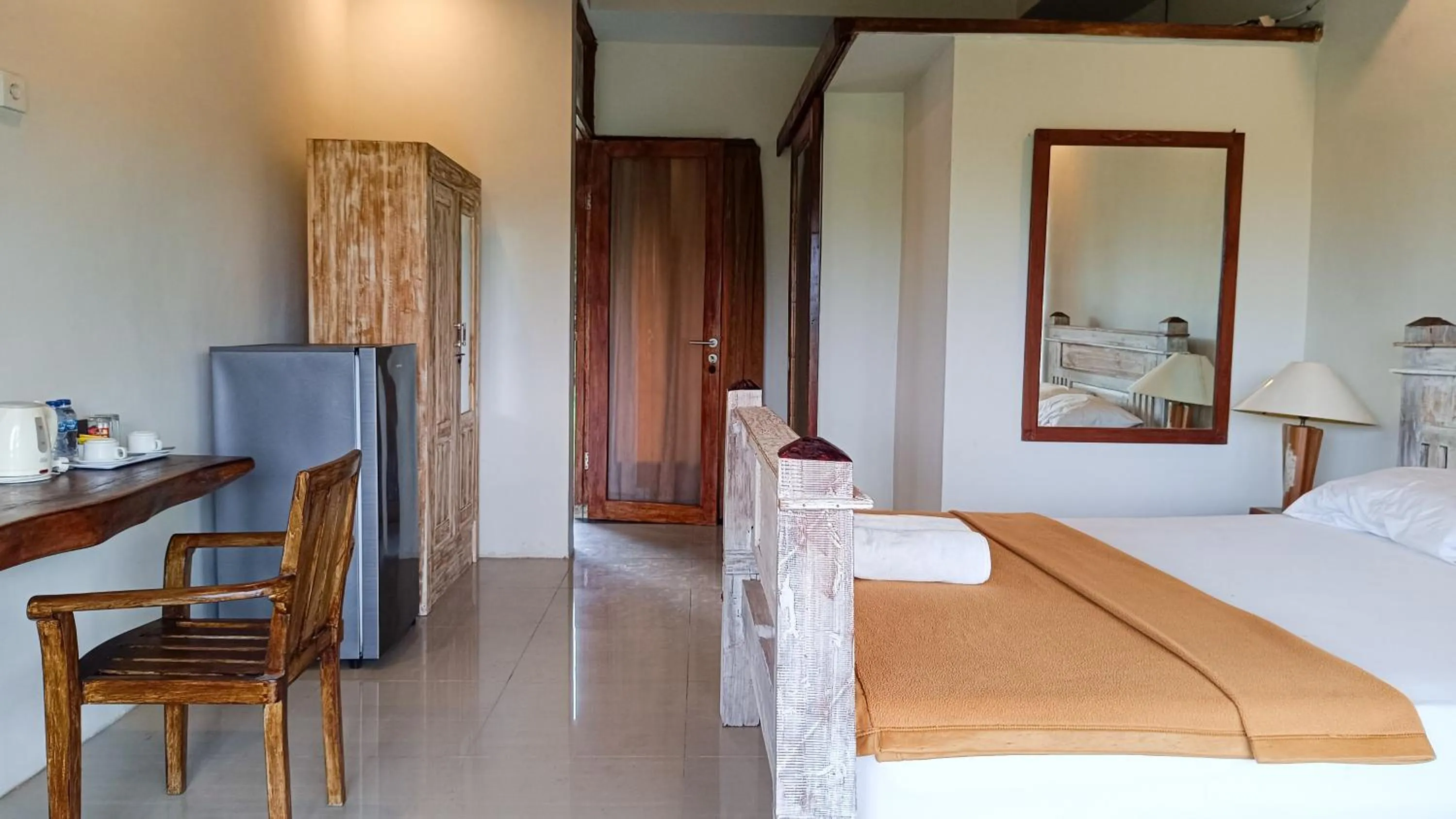 Bedroom, Bed in Lumbung Asri Cottage