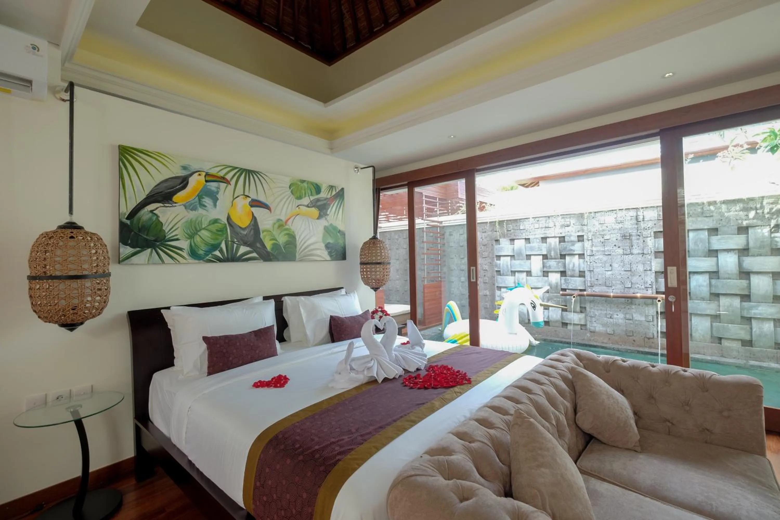 Bed in Villa Bougainville