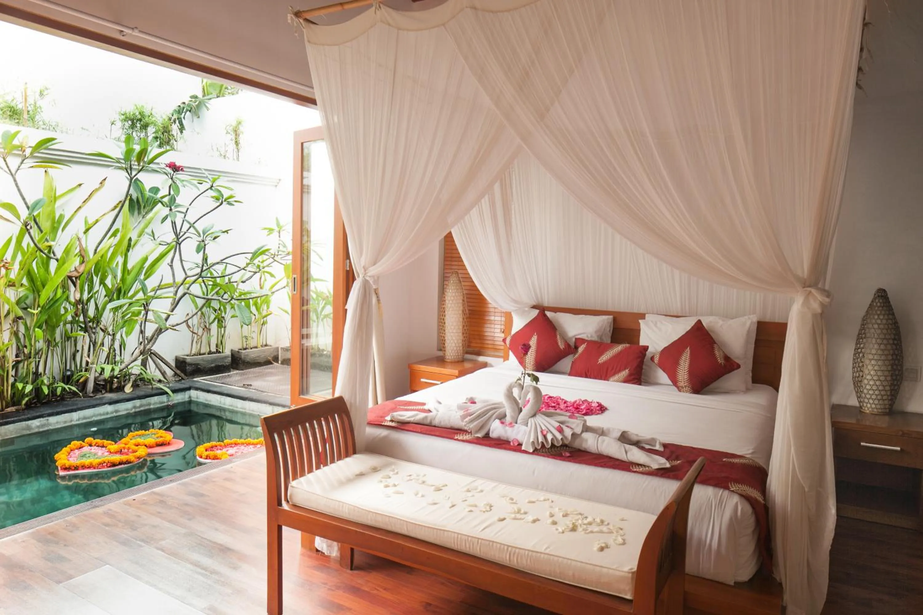 Bed in Villa Bougainville