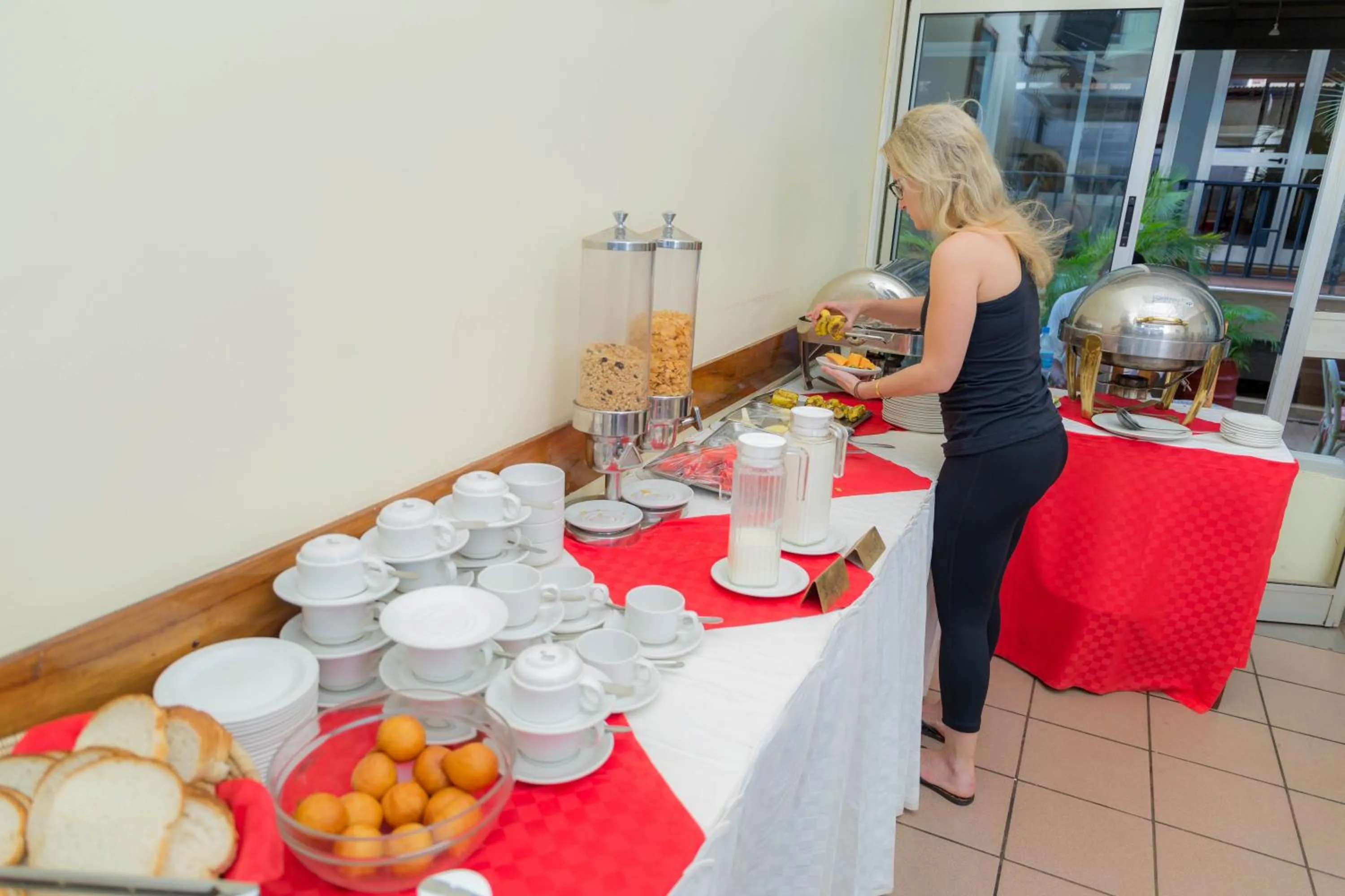 Dining area in Moshi Leopard Hotel