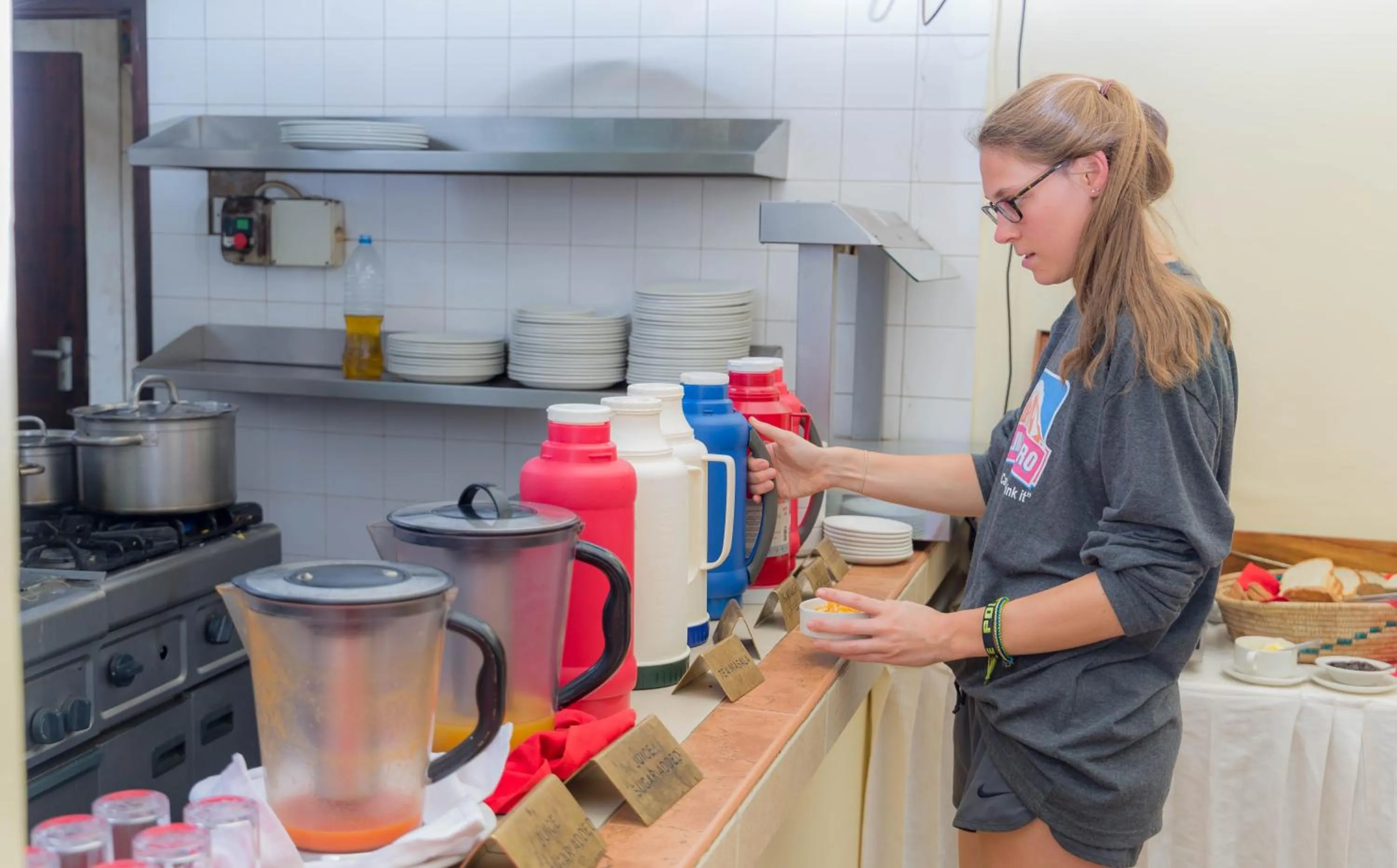 Kitchen or kitchenette in Moshi Leopard Hotel