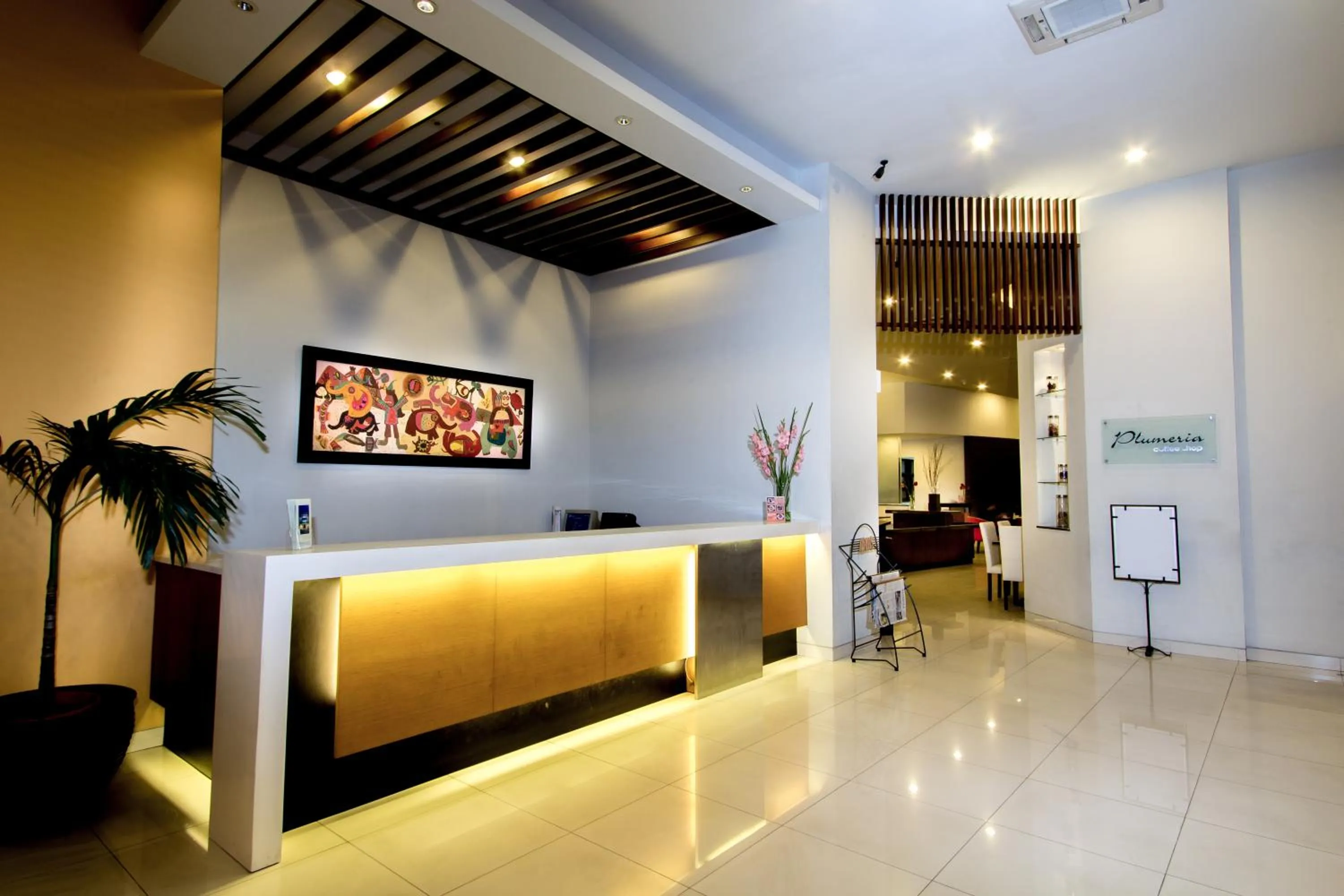 Lobby or reception in Hotel Quirin